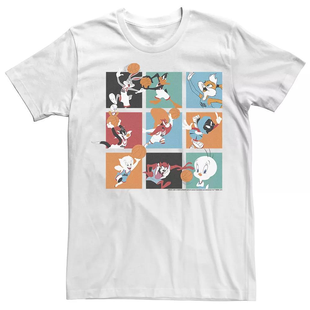 Men's Space Jam 2 Tune Squad Action Portrait Panels Tee, Size: Large, White Product Image