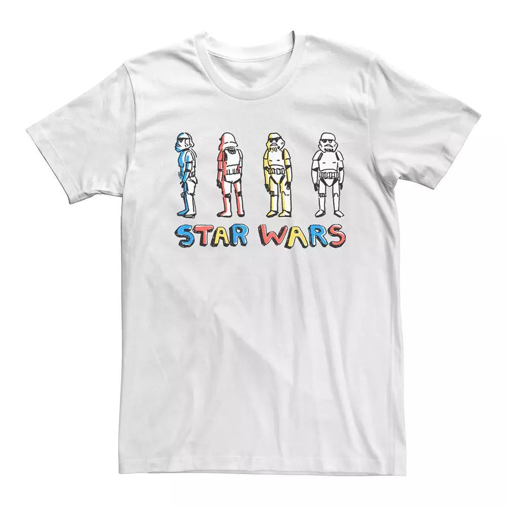 Men's Star Wars Stormtrooper Doodle Logo Graphic Tee, Size: Small, White Product Image