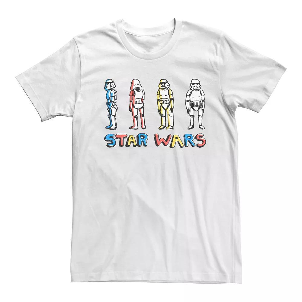 Men's Star Wars Stormtrooper Doodle Logo Graphic Tee, Size: Small, White Product Image
