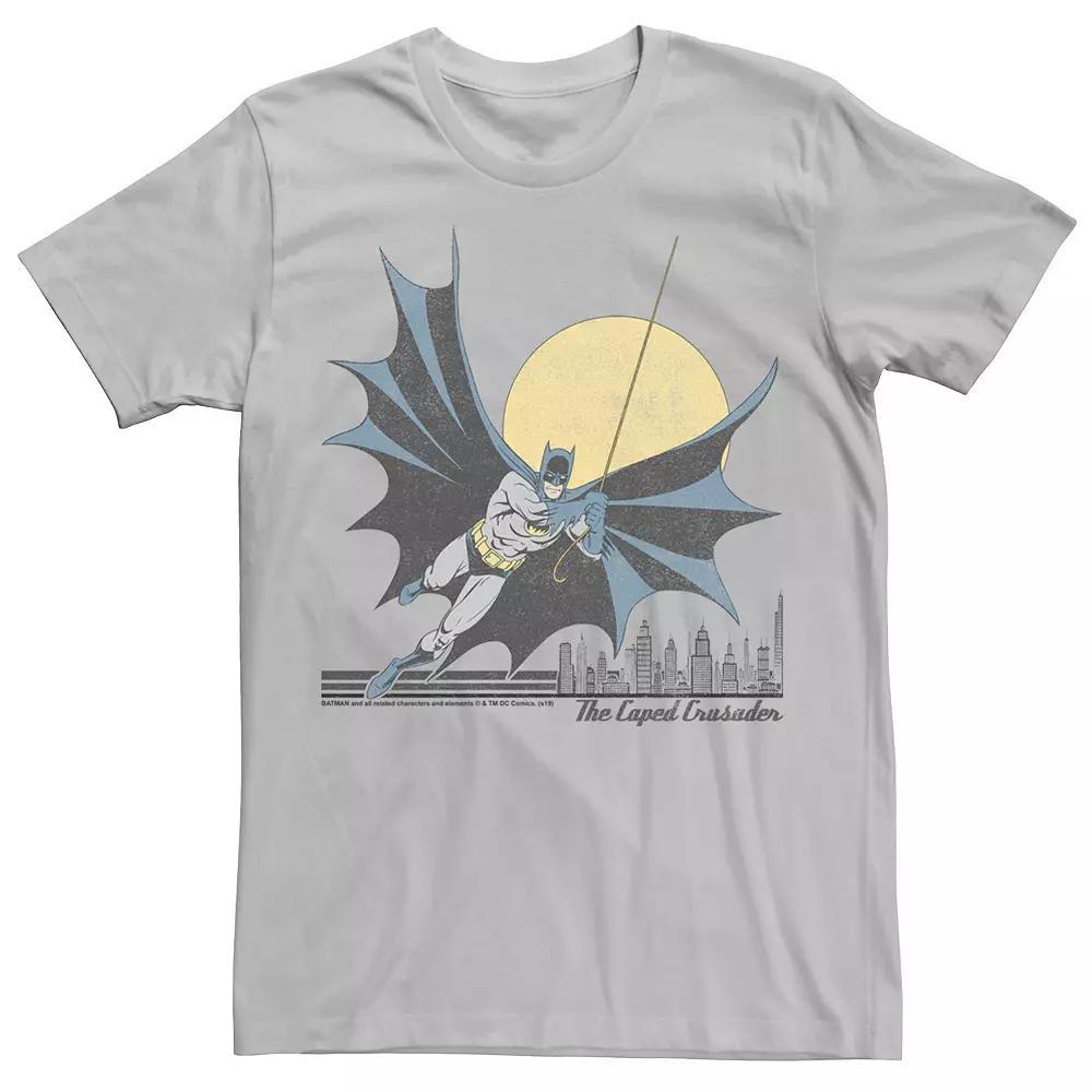 Men's Batman Night Swing Portrait Tee, Size: Small, Silver Product Image