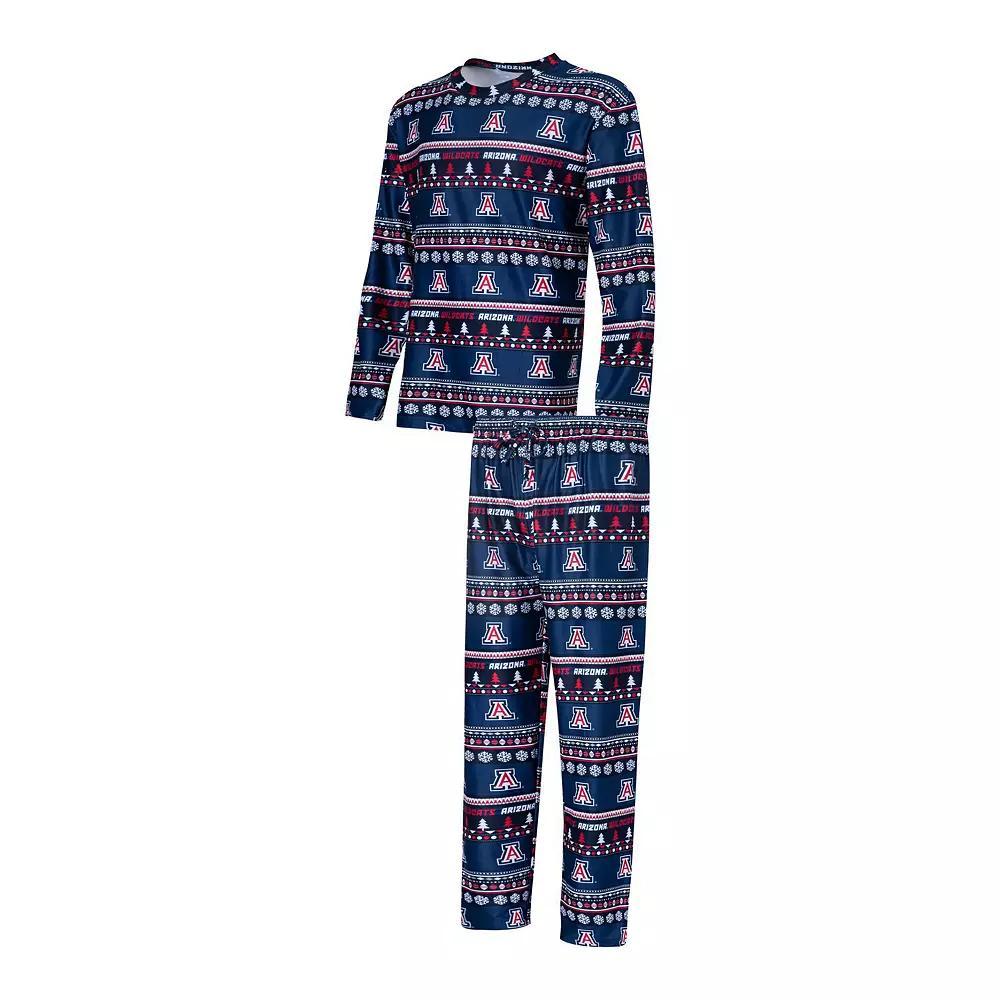 Men's Concepts Sport Navy Arizona Wildcats Swivel Long Sleeve T-Shirt & Pants Sleep Set, Size: 2XL, Blue Product Image