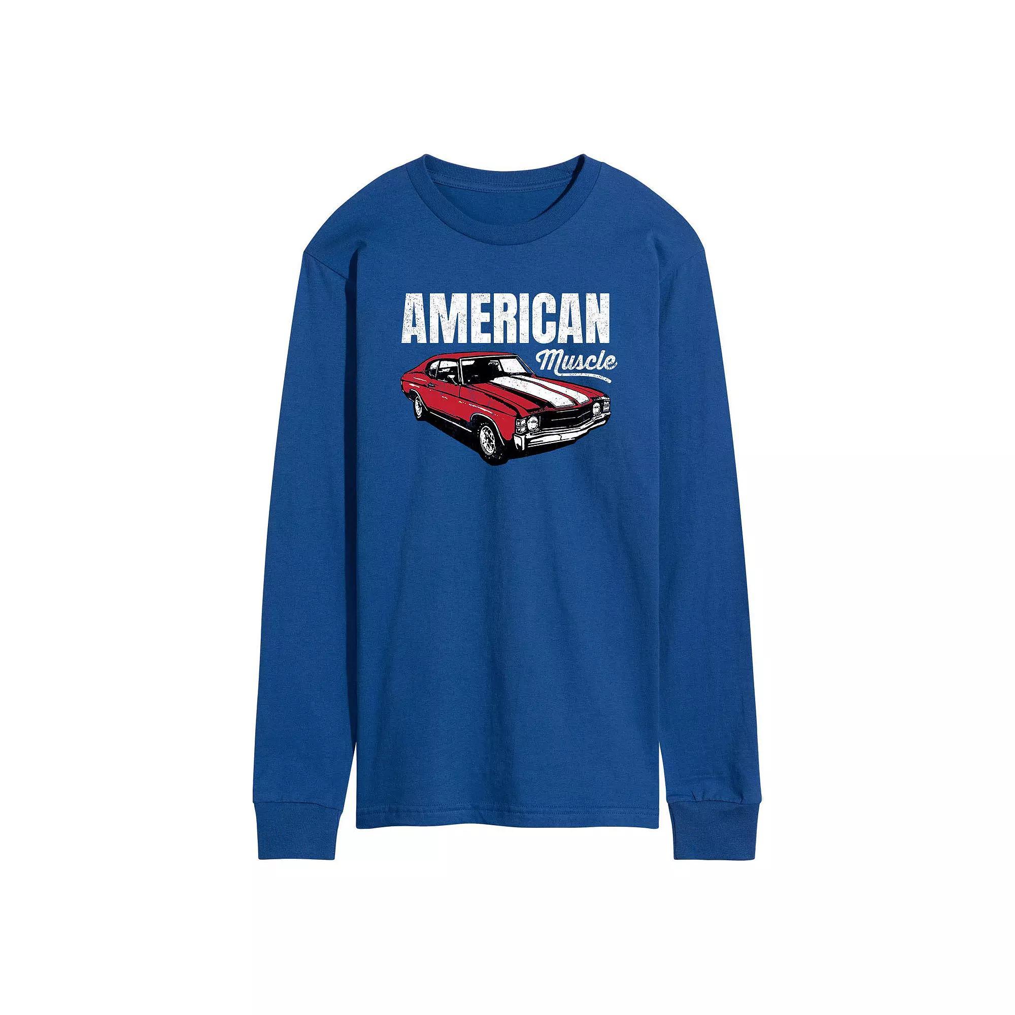 Mens American Muscle Long Sleeve Graphic Tee Product Image