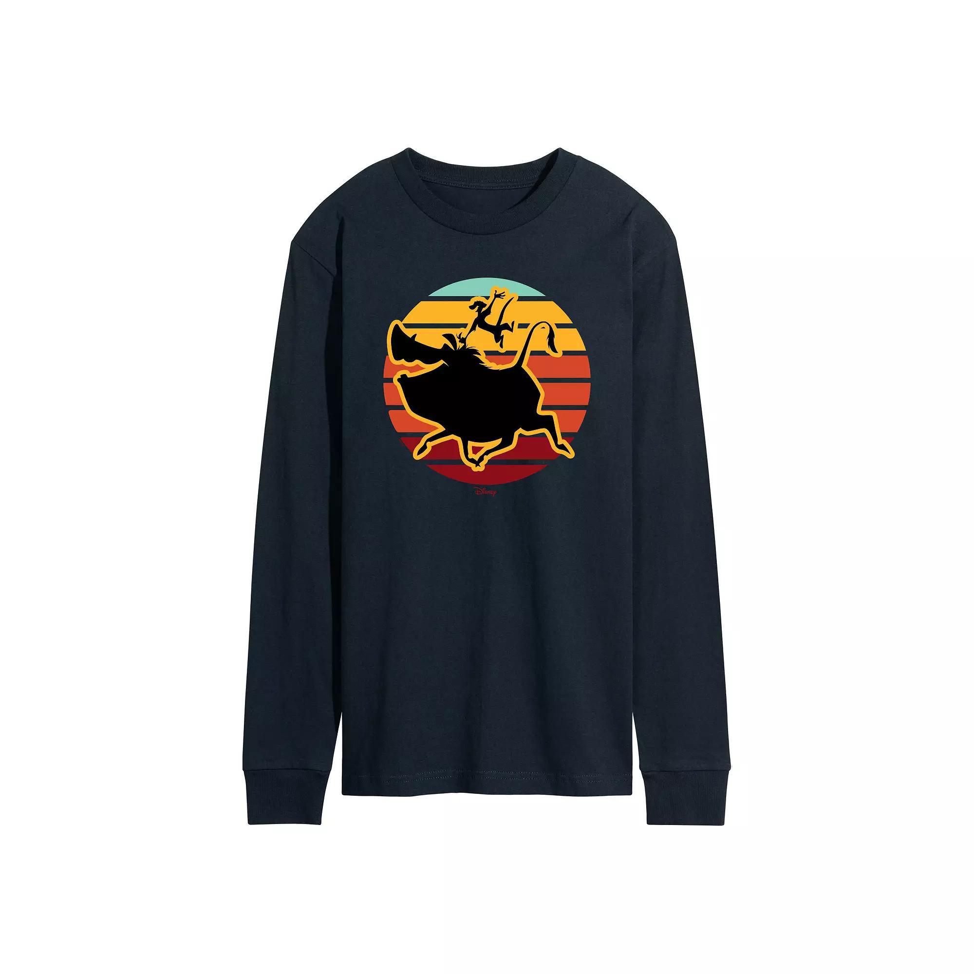 Disneys Lion King Timon & Pumba Mens Long Sleeve Graphic Tee Product Image