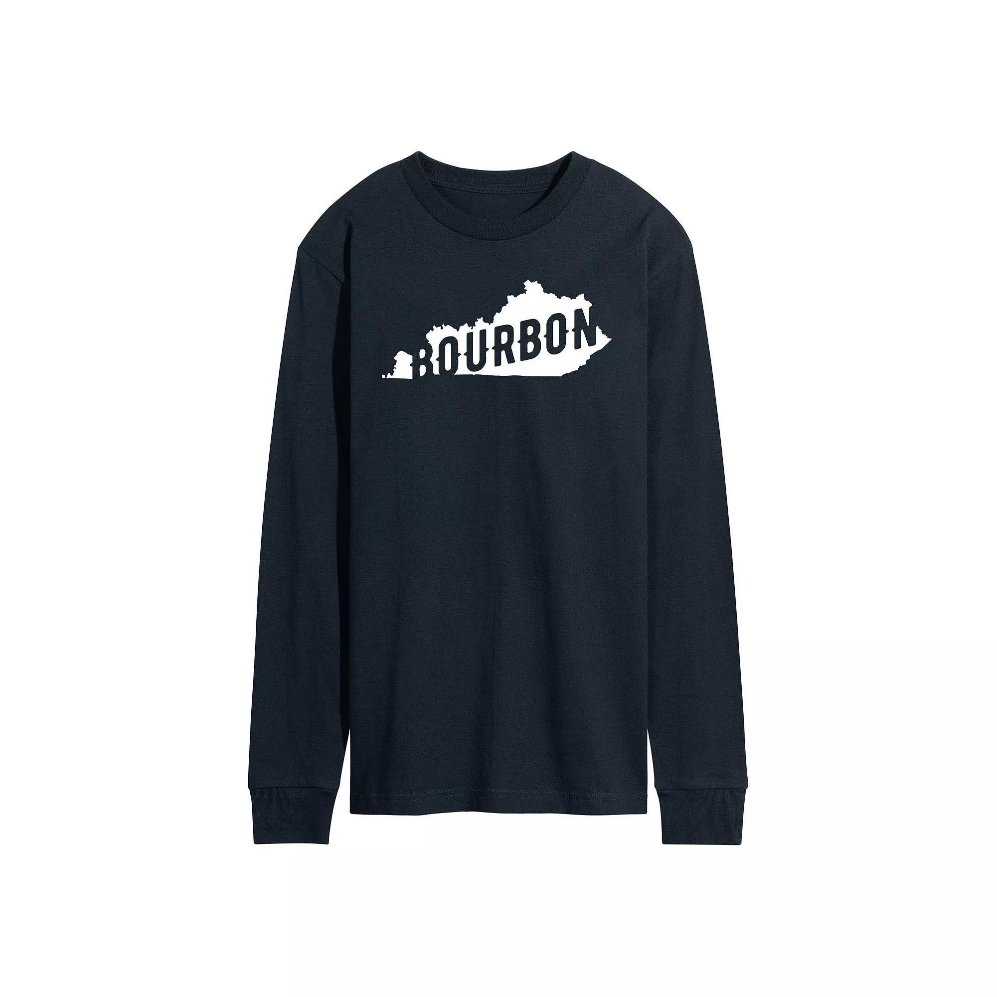 Mens Kentucky Bourbon Long Sleeve Graphic Tee Blue Product Image