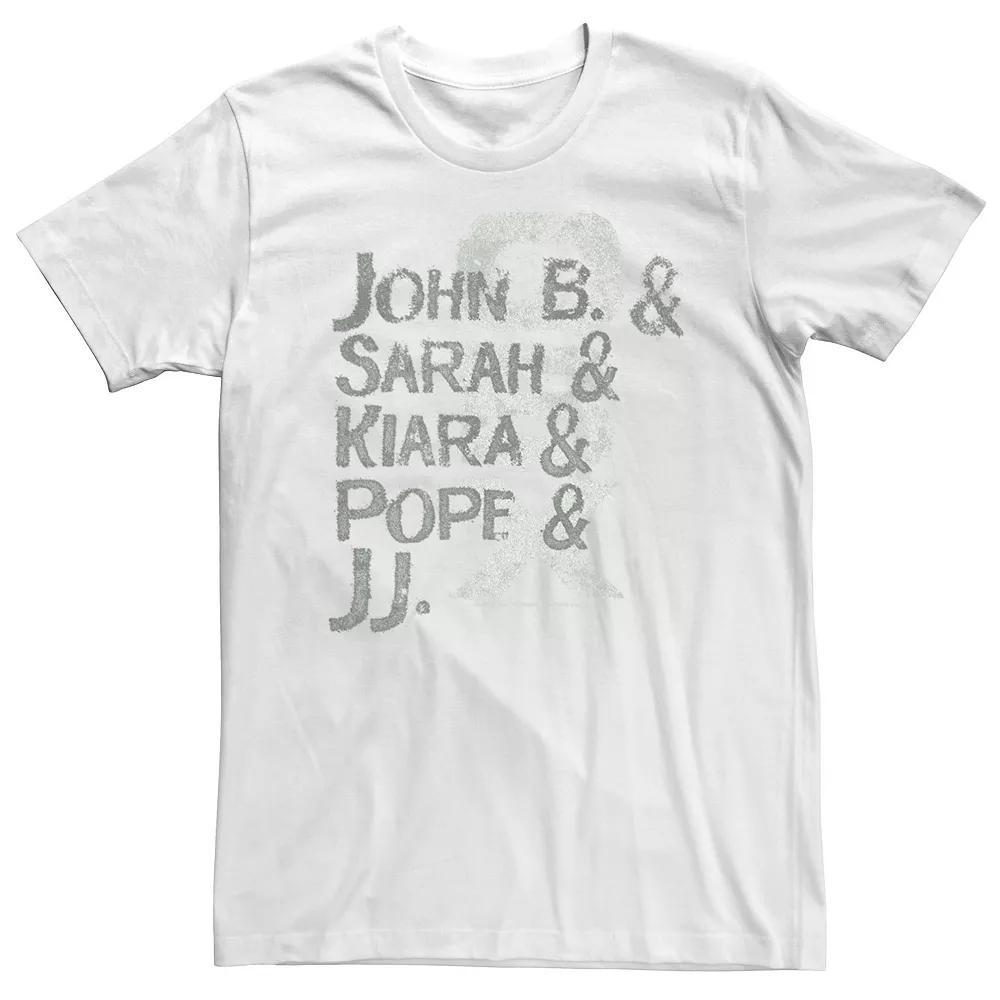 Big & Tall Outer Banks Distressed Name Stack Tee, Men's, Size: 4XLT, White Product Image