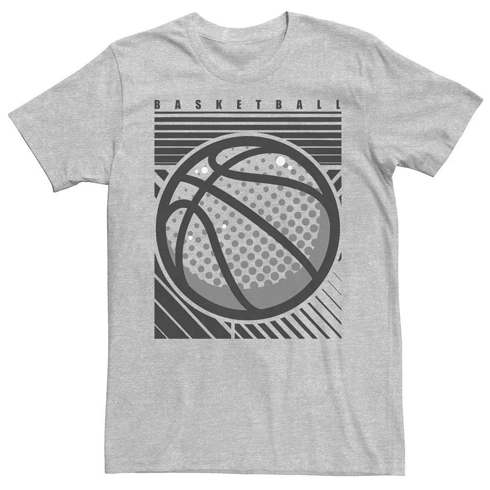 Men's Basketball Graphic Tee, Size: Large, Athletic Grey Product Image