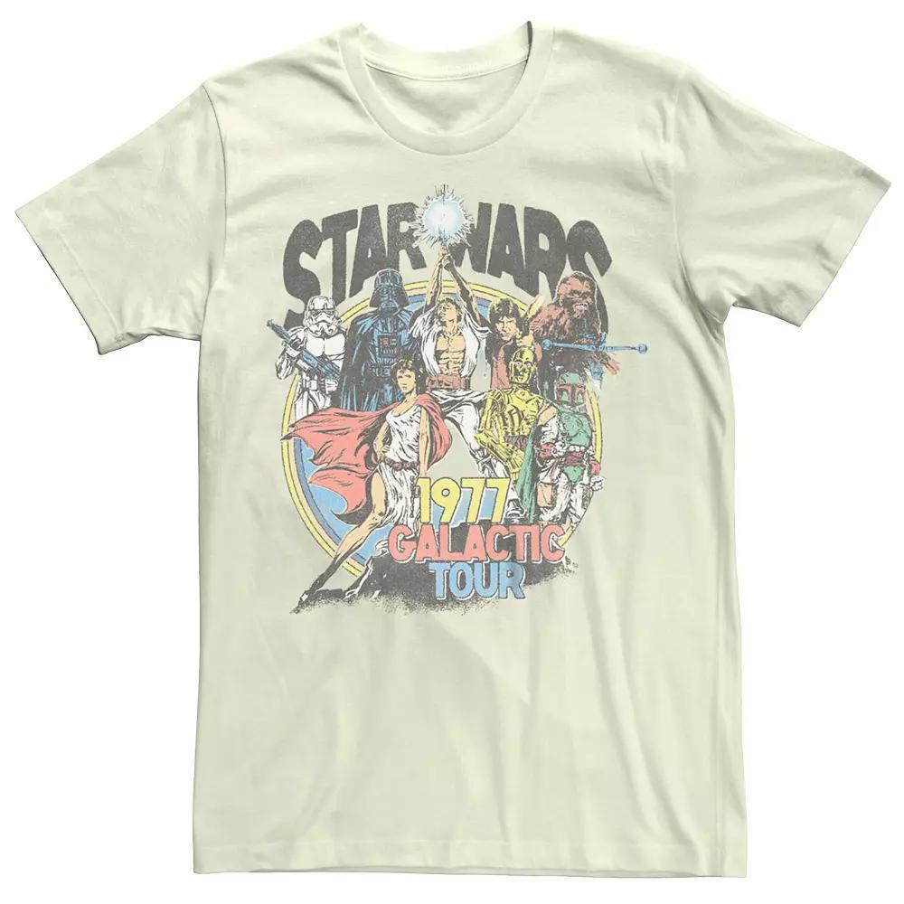 Men's Star Wars Vintage 1977 Galactic Tour Tee, Size: Large, Natural Product Image