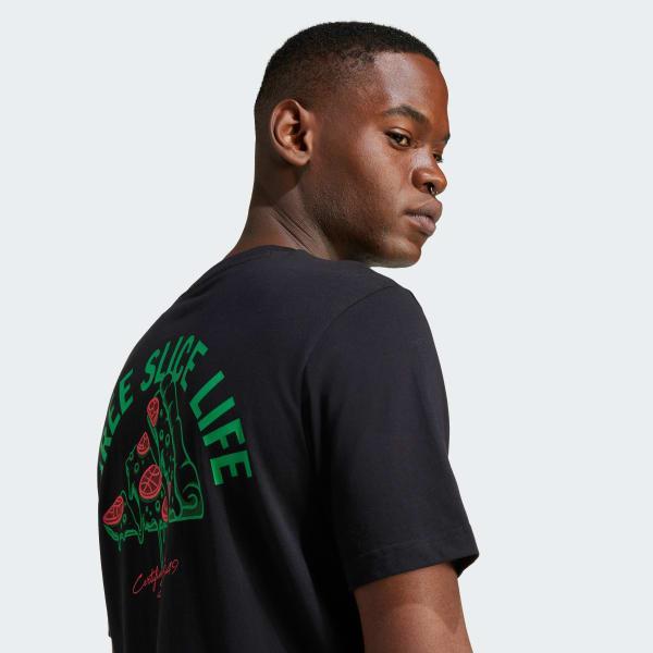 Men's adidas Lounge Pizza Graphic Sportswear Tee, Size: XL, Off White Product Image