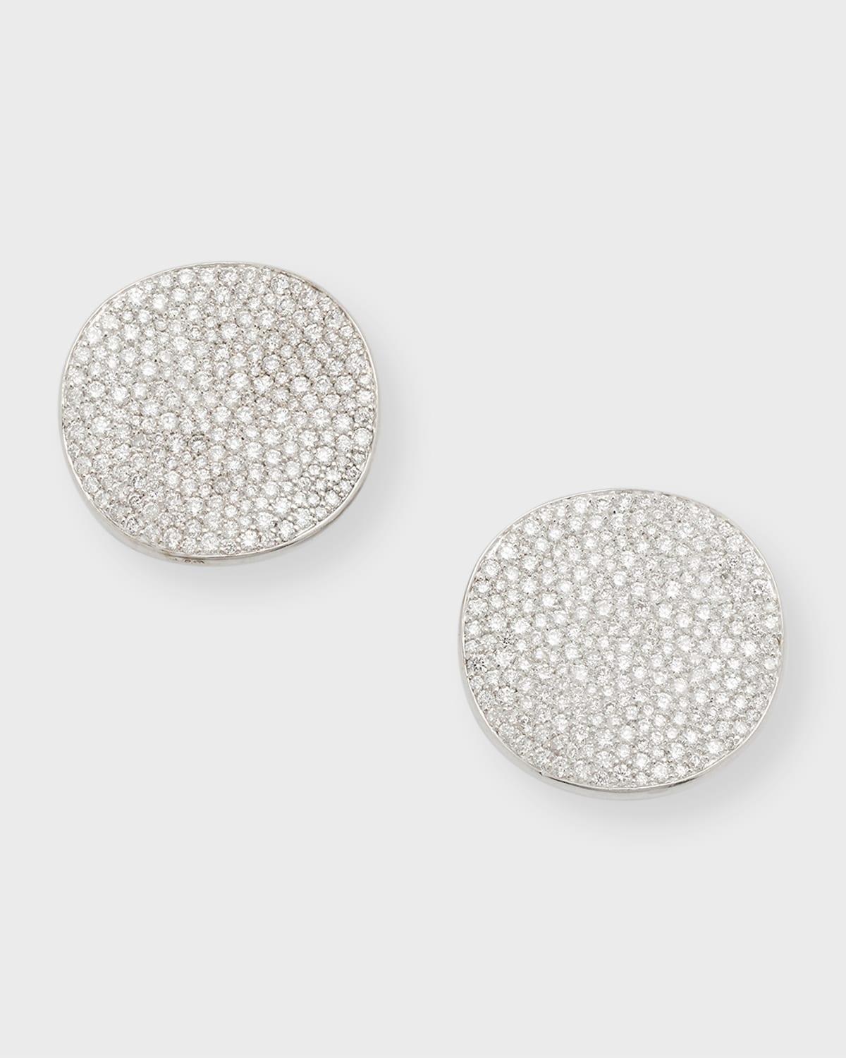 Womens Stardust Large Flower Silver Clip-On Earrings Product Image