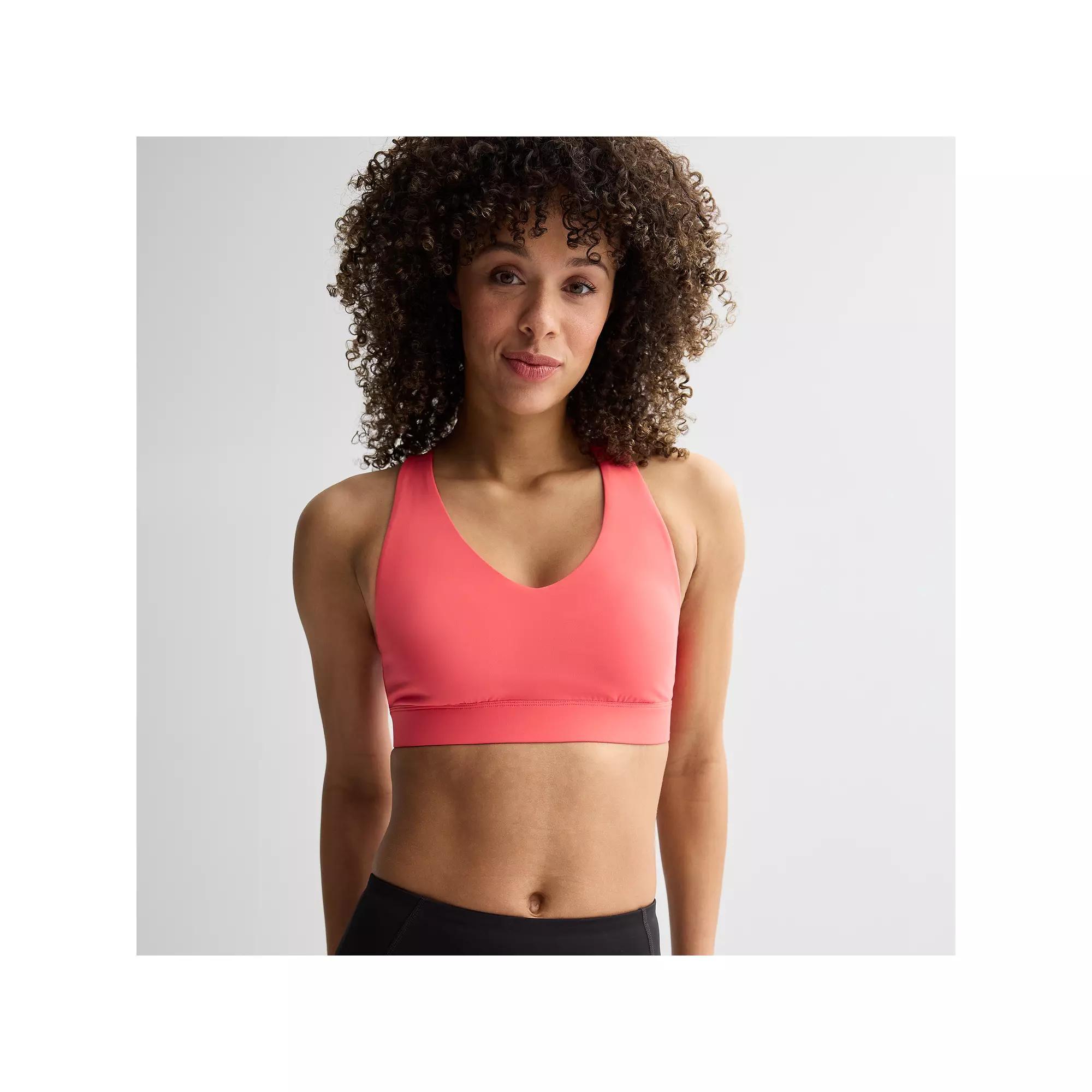 Tek Gear® Ultrastretch Medium-Impact V-Neck Sports Bra, Women's, Size: XL, Modern White Product Image