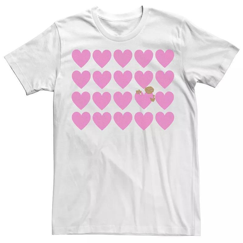 Men's E.T. Peeking Hearts Tee, Size: XXL, White Product Image
