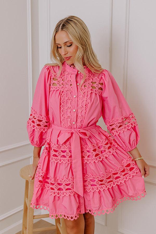 Tea Time Embroidered Mini Dress Product Image