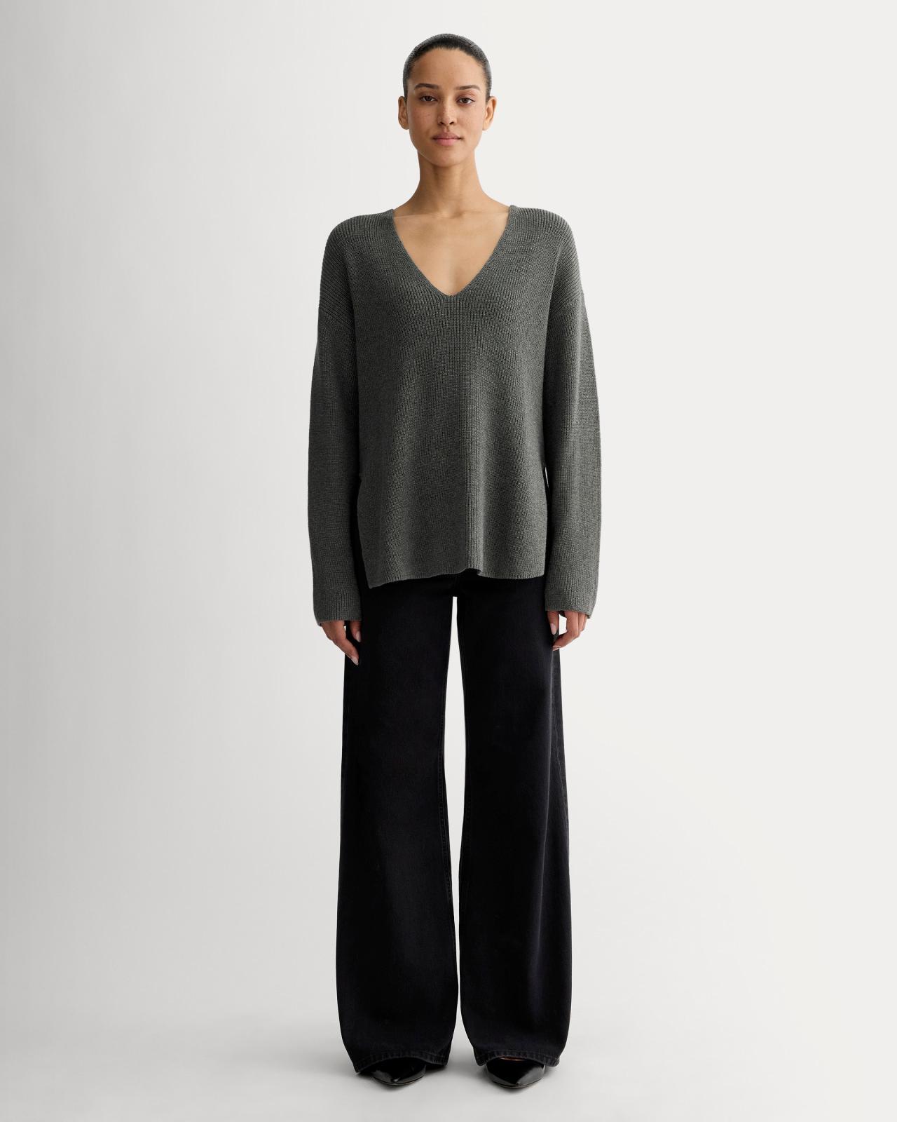 Womens Slouchy V-Neck in Everyday Cotton T-Shirt by Everlane Product Image