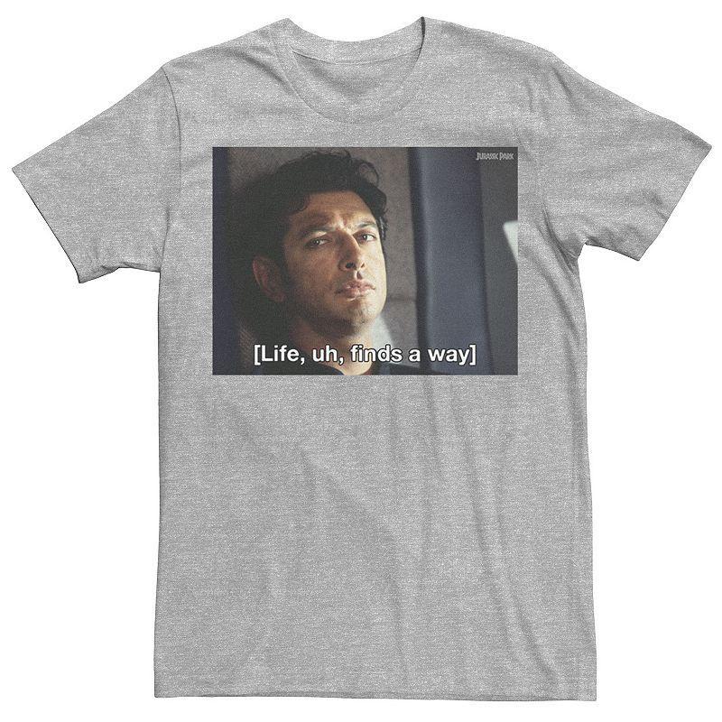 Men's Jurassic Park Life Finds A Way Goldblum Jeff Stare Tee, Size: XXL, Kelly Grey Product Image