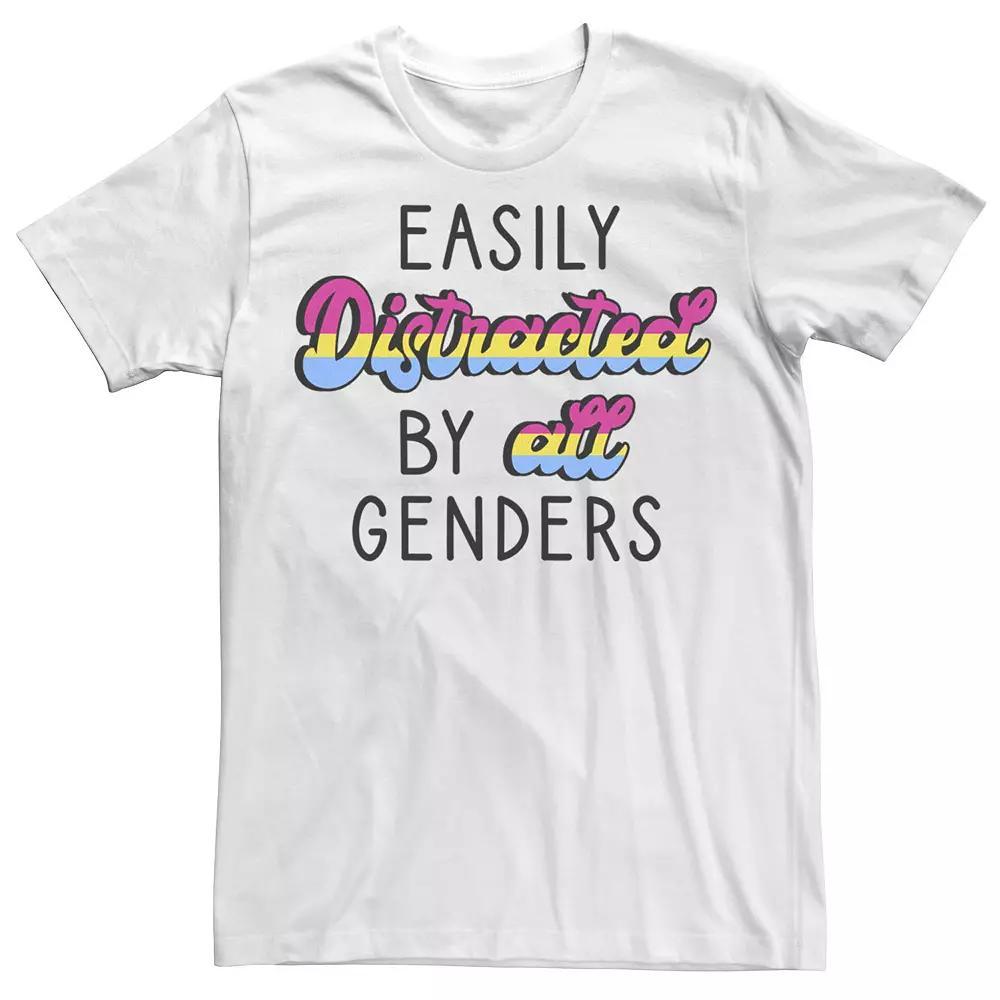 Men's Pride Easily Distracted Redux Tee, Size: Small, White Product Image