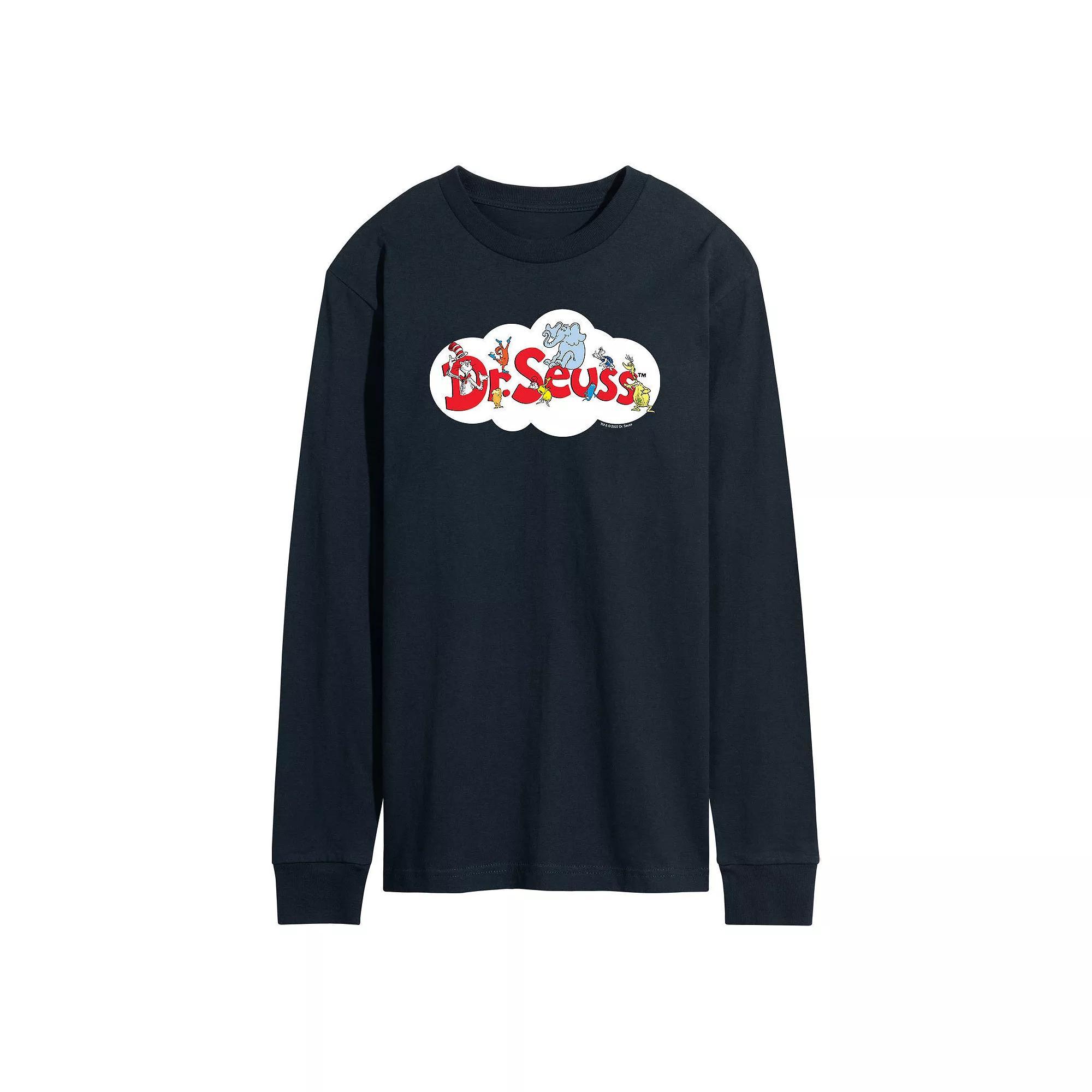 Mens Dr. Seuss Cloud Logo Tee Grey Product Image