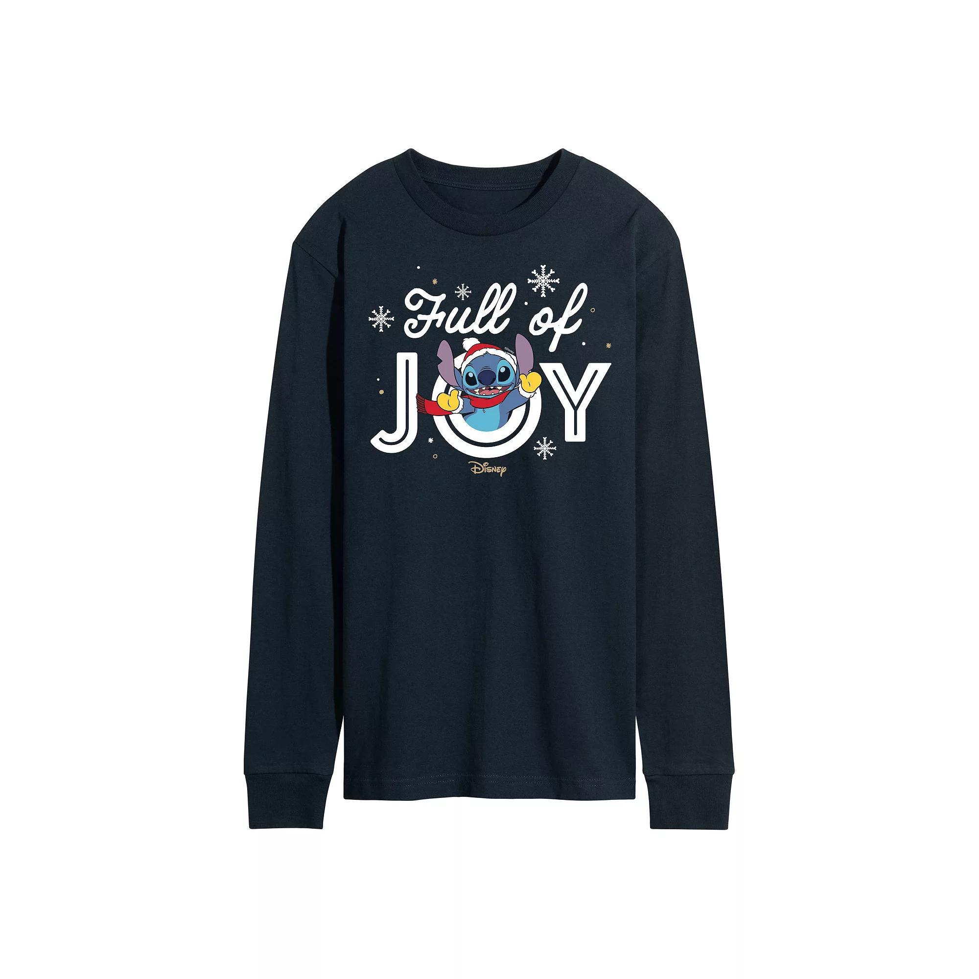 Disneys Lilo & Stitch Full Of Joy Tee, Mens Blue Product Image