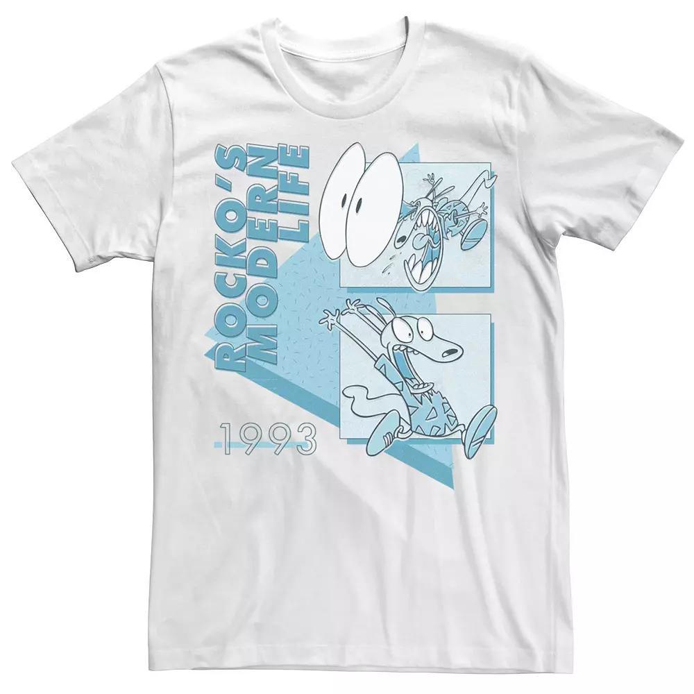 Men's Rockos Modern Life 1993 Pop Art Retro Tee, Size: XL, White Product Image
