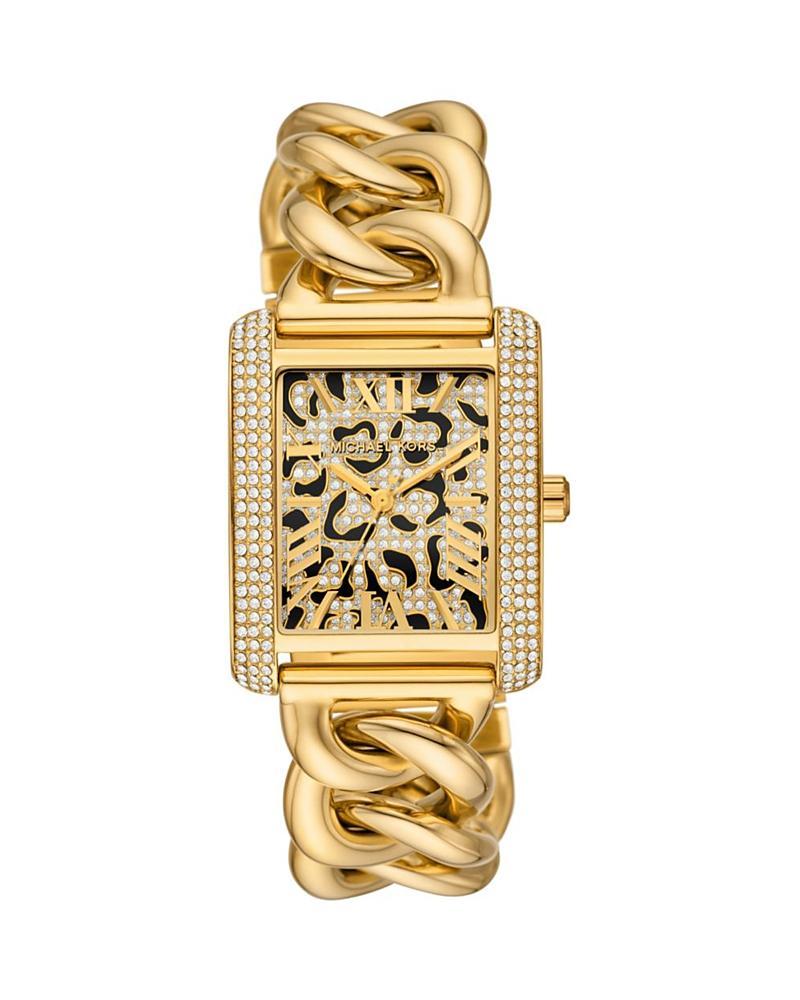 Michael Kors Womens Crystal Emery Three-Hand Stainless Steel Bracelet Watch Product Image