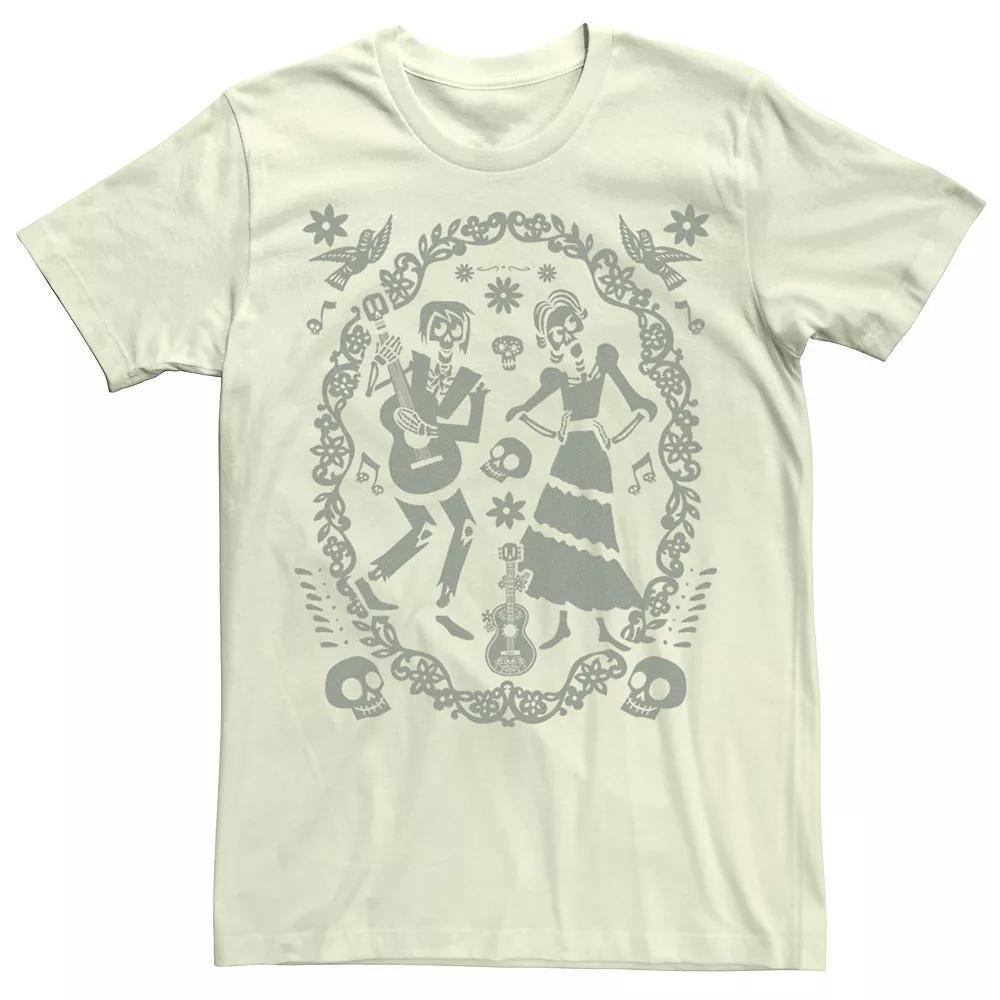 Disney / Pixar's Coco Men's Dancing Skeletons Tee, Size: 3XL, Natural Product Image