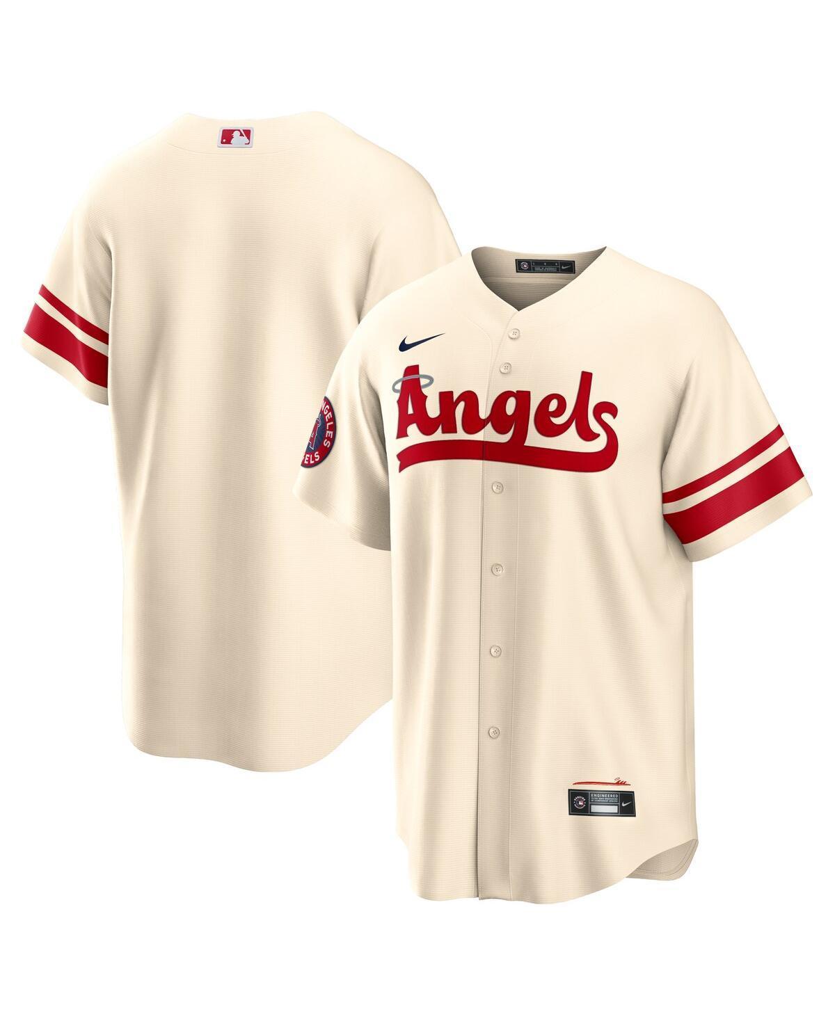 Men's Nike Cream Los Angeles Angels 2022 City Connect Replica Team Jersey, Size: 4XL, Beige Product Image