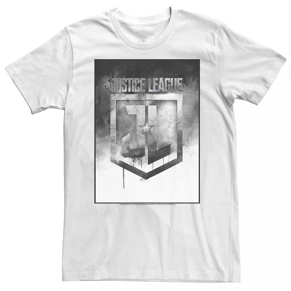 Men's DC Comics Justice League Smoky Logo Poster Tee, Size: Small, White Product Image