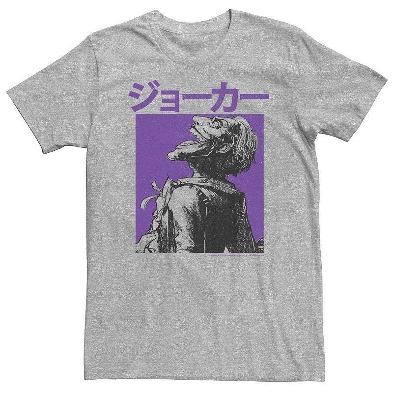 Big & Tall DC Comics The Joker Kanji Laugh Portrait Tee, Mens Athletic Grey Product Image