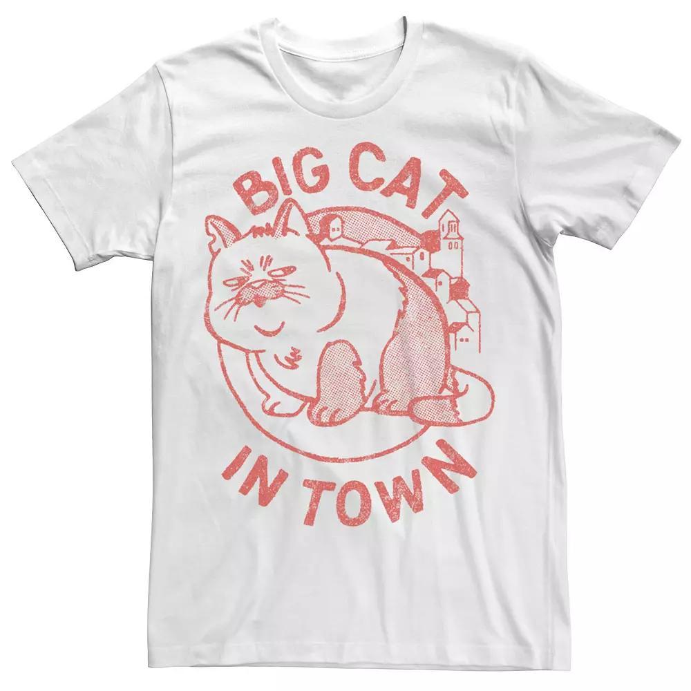 Disney / Pixar's Luca Machiavello Men's Big Cat In Town V2 Tee, Size: Small, White Product Image