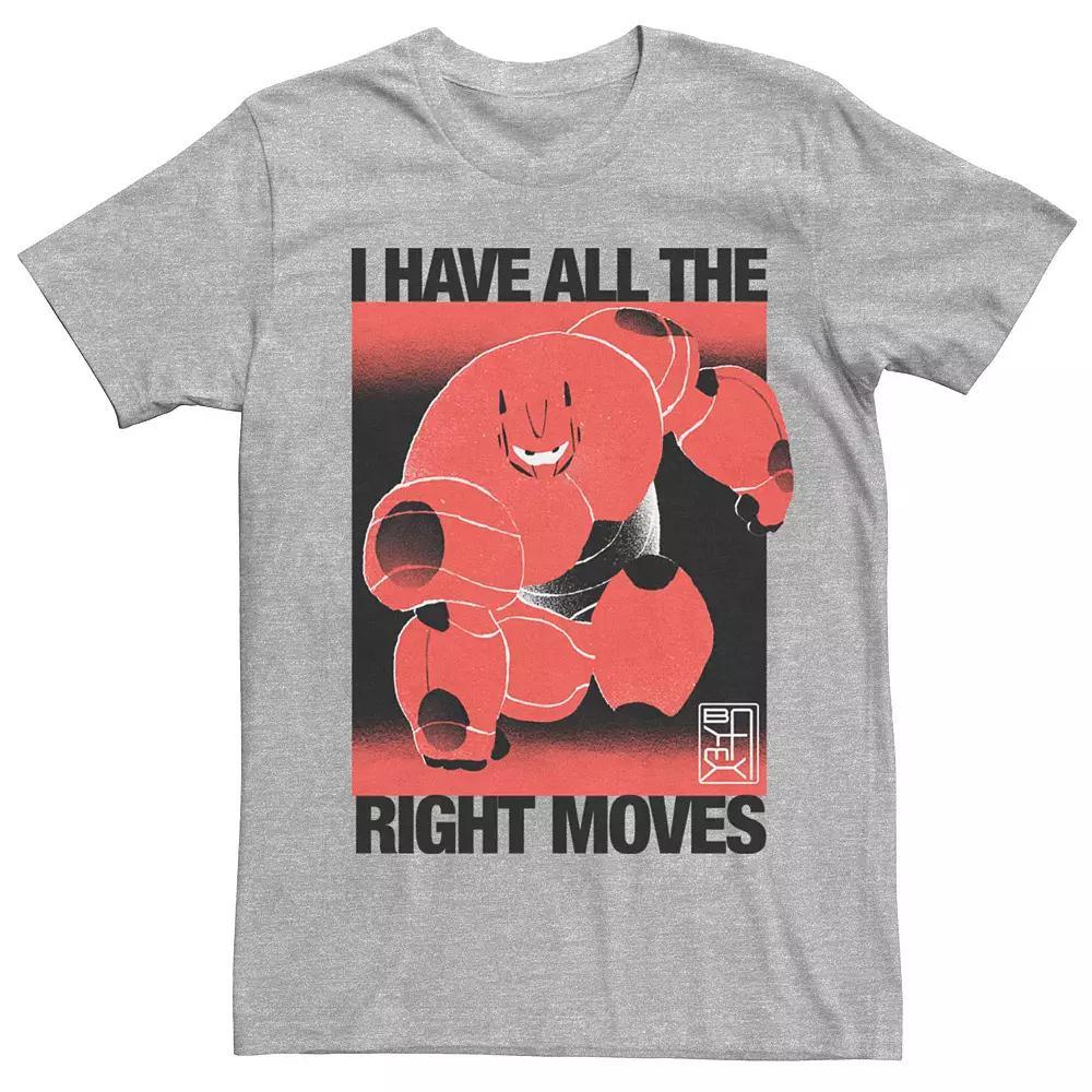 Disney's Big Hero 6 Baymax All The Right Moves Men's Graphic Tee, Size: Medium, Athletic Grey Product Image