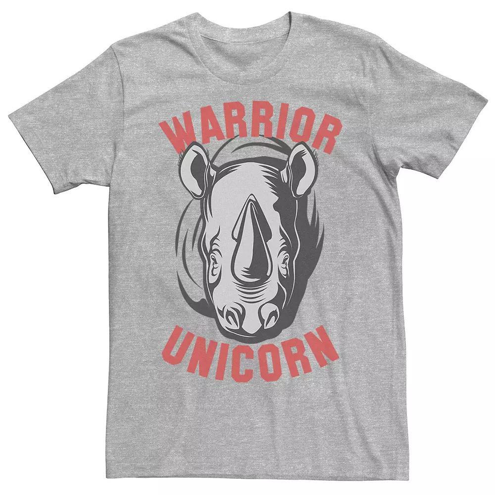 Mens Warrior Unicorn Tee Athletic Grey Product Image