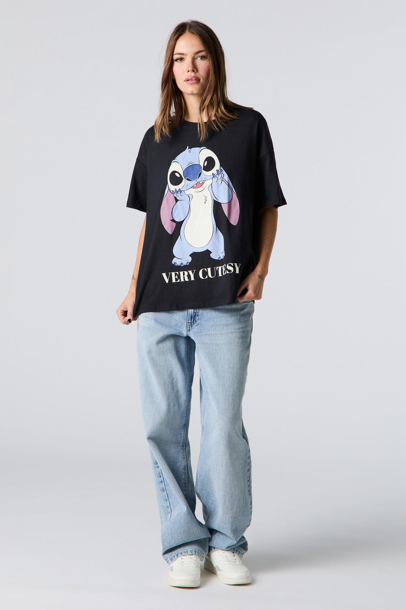 Stitch Cutesy Graphic Boyfriend T-Shirt Female Product Image