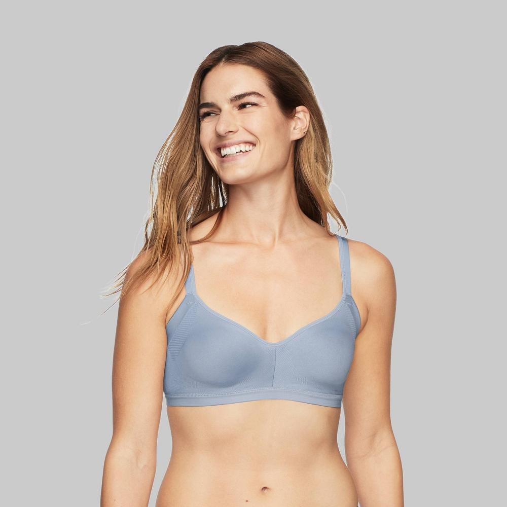 Simply Perfect by Warners Womens Underarm Smoothing Seamless Wireless Bra - Blue Tempest XXL Product Image