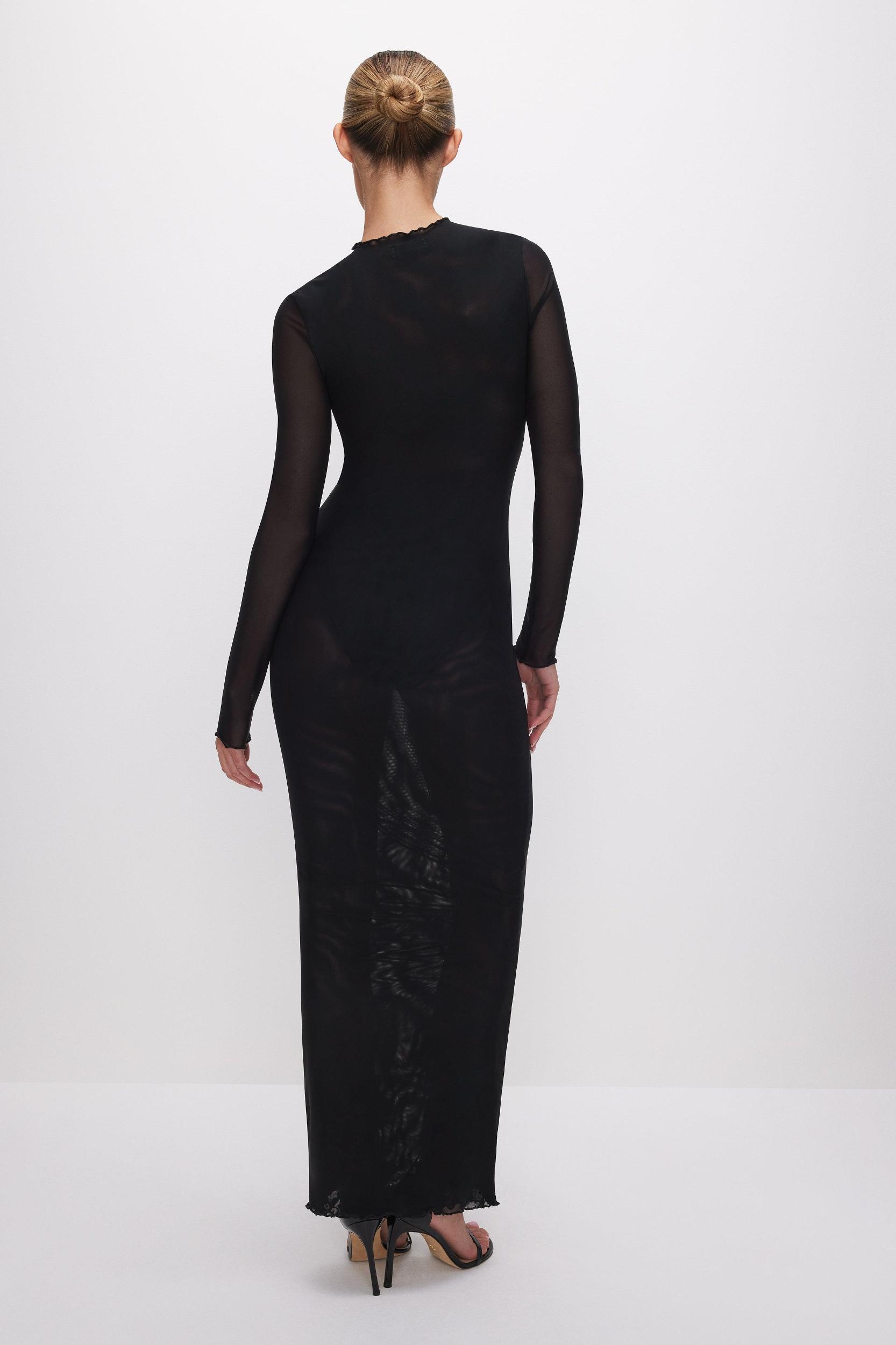 MESH MAXI DRESS | BLACK001 Product Image