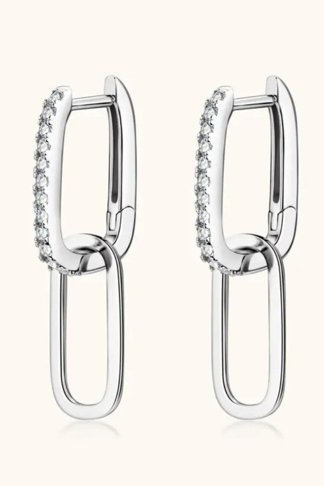 Moissanite Huggie Earrings Product Image