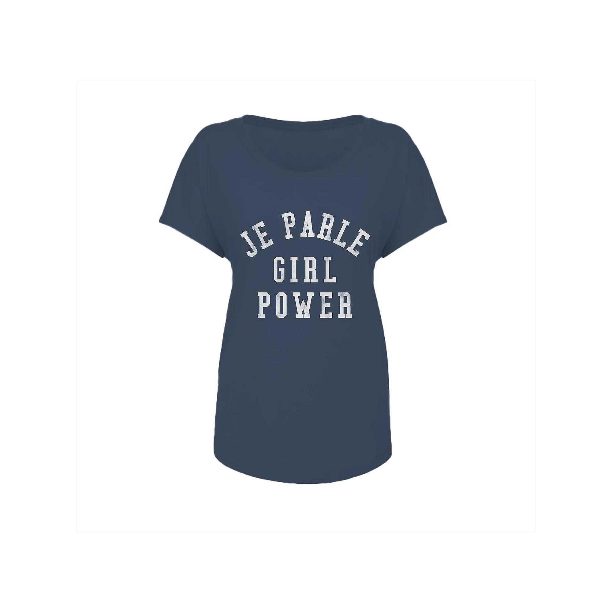 Junior's Grayson Threads Je Parle Graphic Tee, Women's, Size: Medium, Vintage Blue Product Image