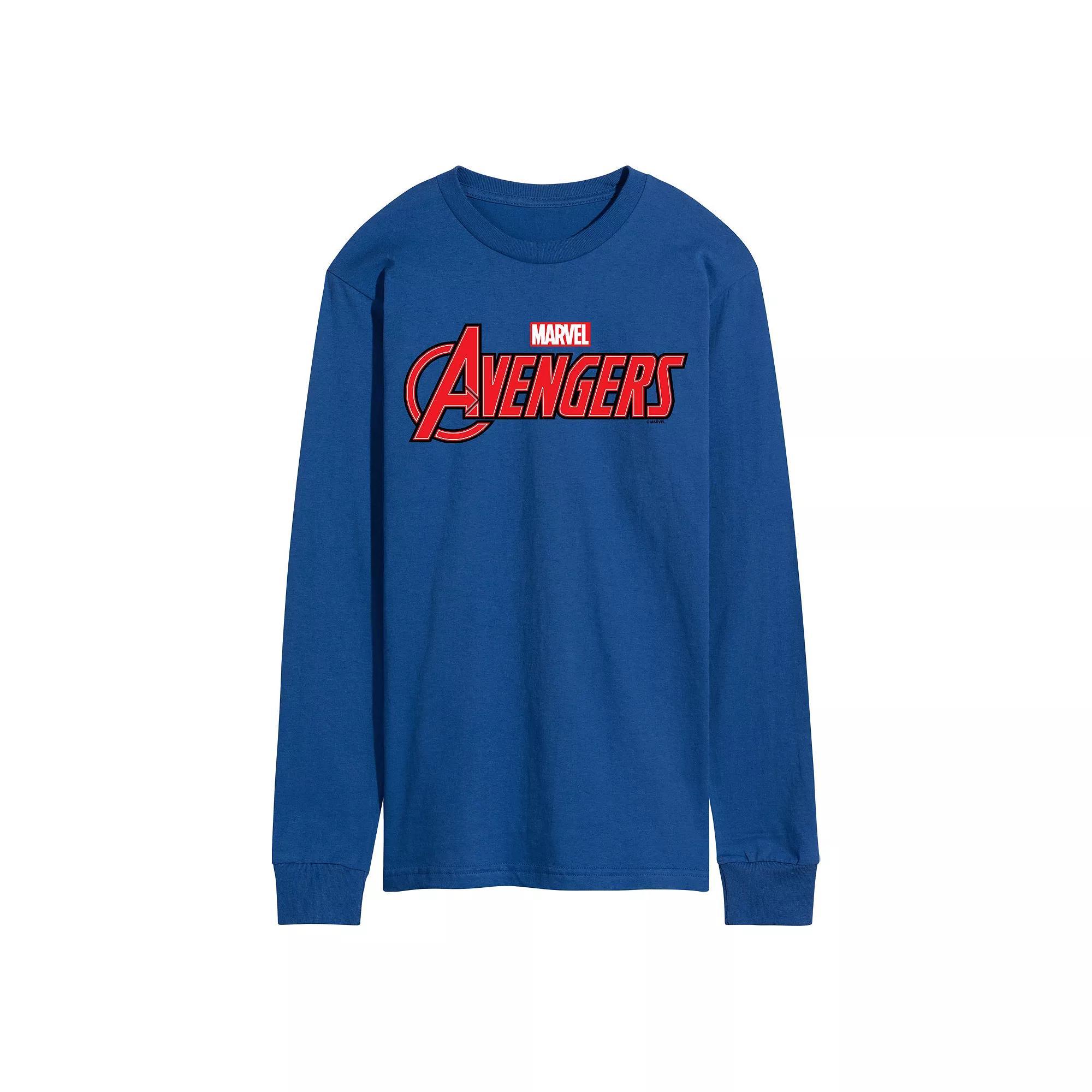 Mens Marvel Avengers Logo Long Sleeve Graphic Tee Product Image