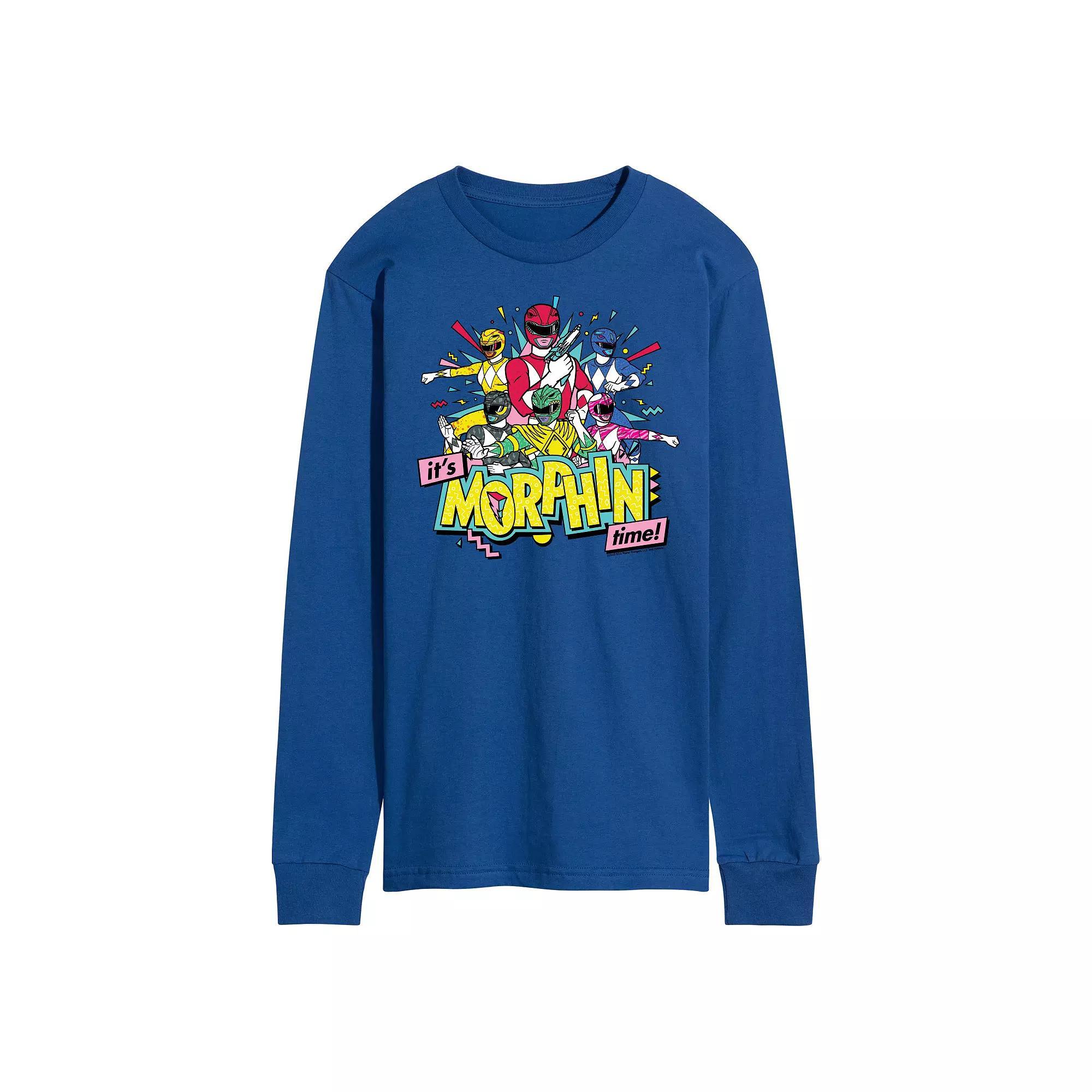 Mens Power Rangers Its Morphin Time Long Sleeve Graphic Tee Product Image