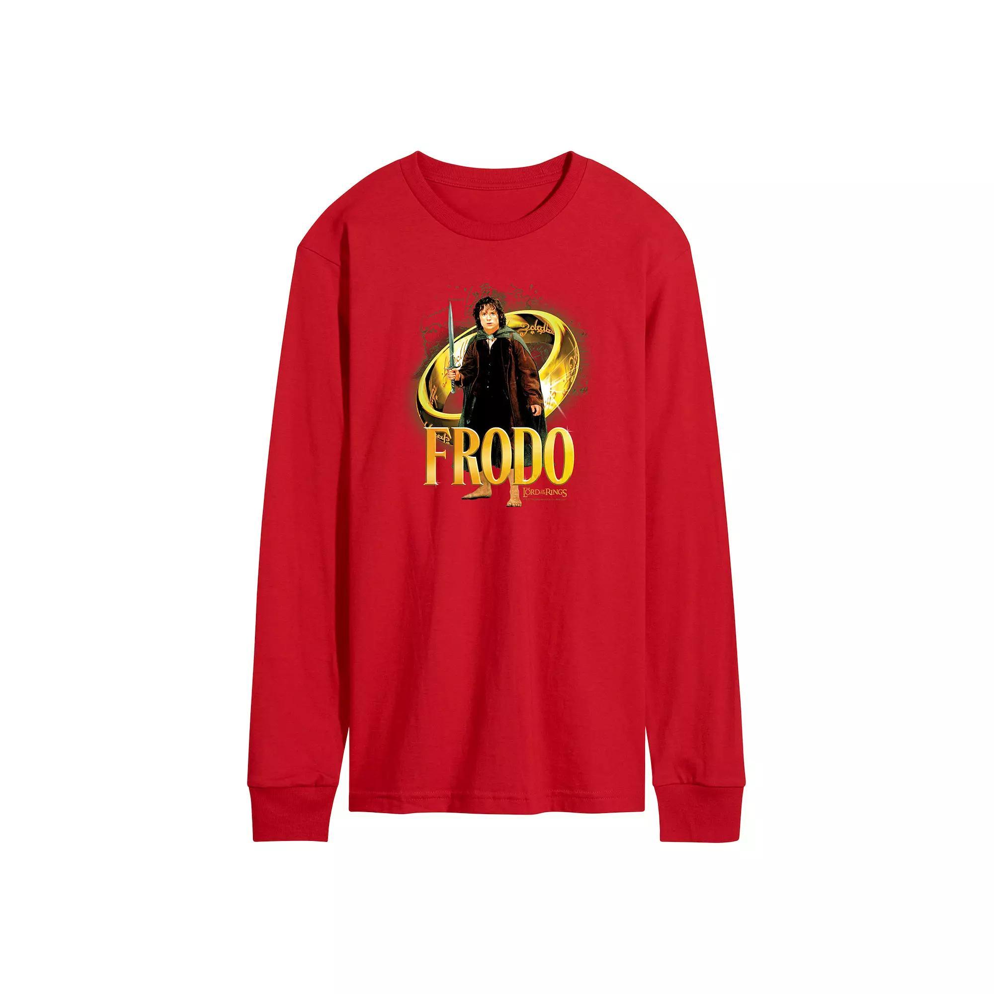 Mens Car Dashboard Christmas Tree Long Sleeve Graphic Tee Blue Product Image