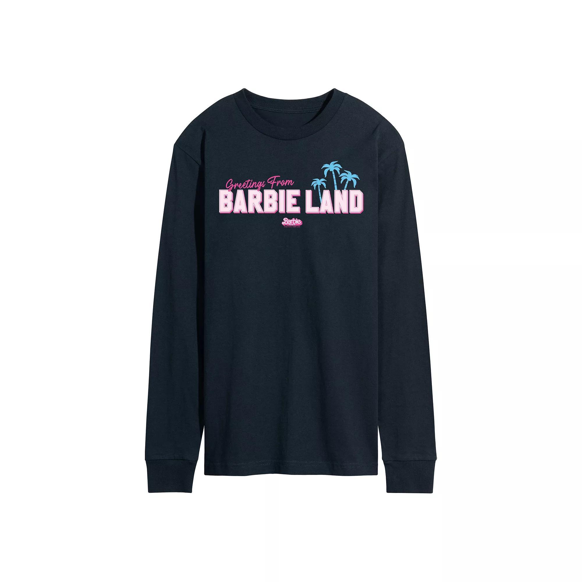 Mens Barbie The Movie Greetings From Barbie Land Graphic Tee Product Image