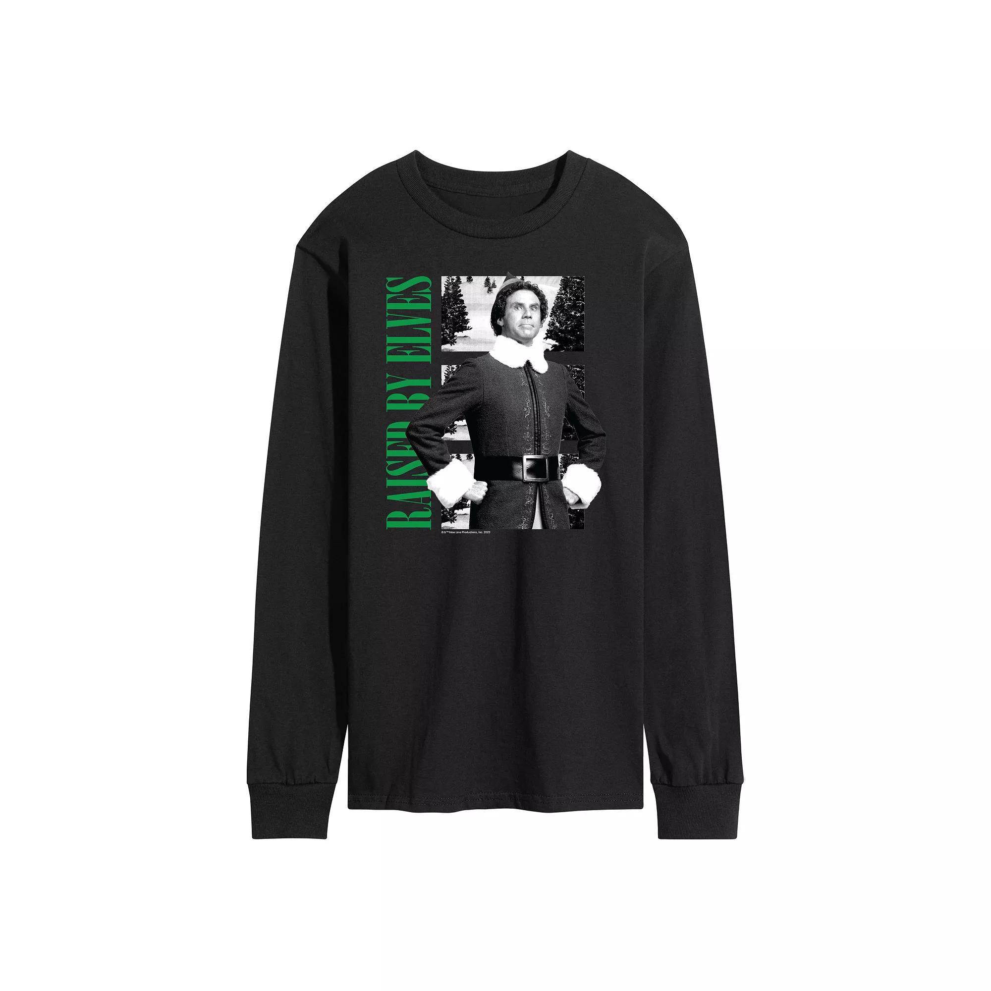 Men's Hearts Arrow Grid Long Sleeve Tee, Size: Small, Black Product Image