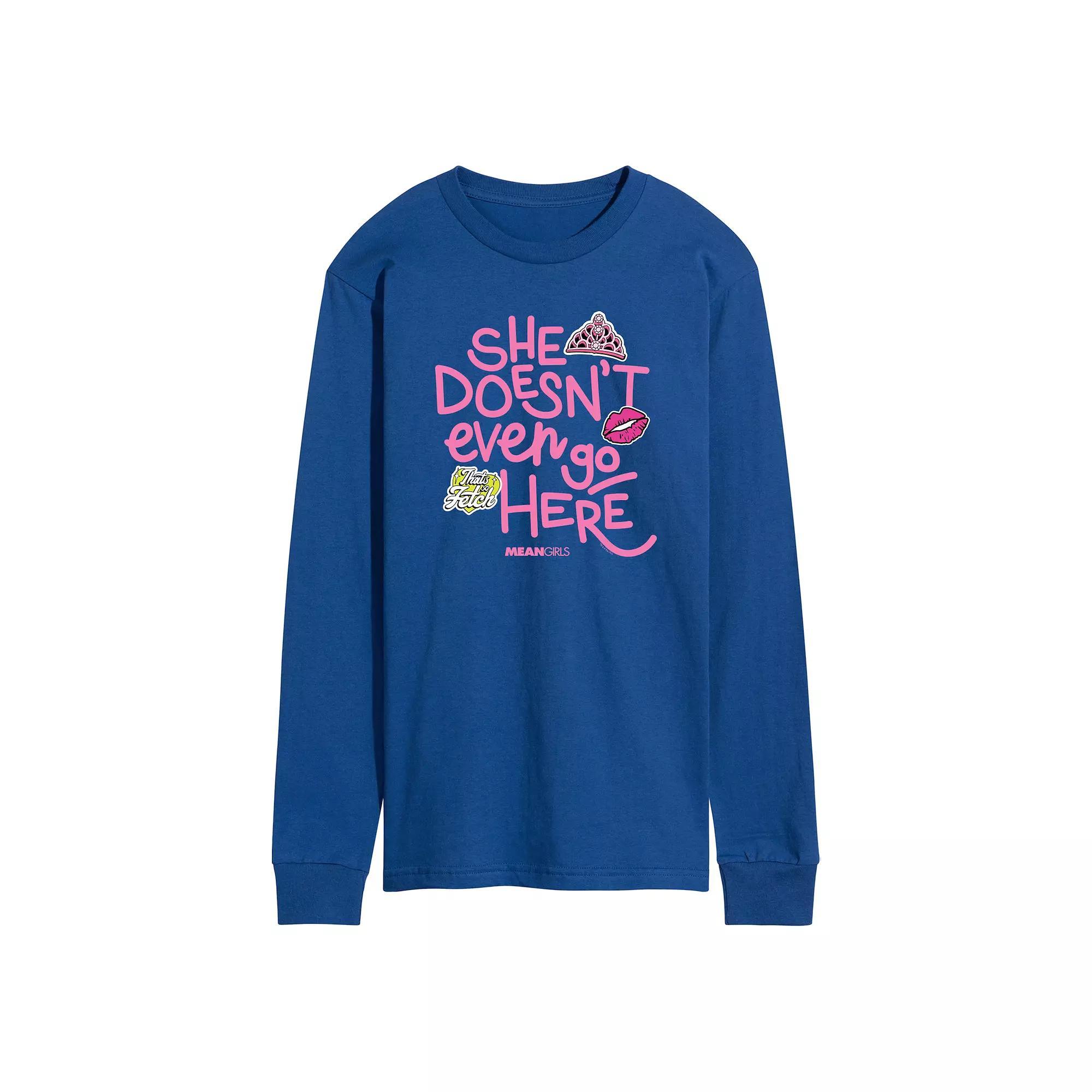 Mens Peanuts Joy Wreath Long Sleeve Tee Blue Product Image