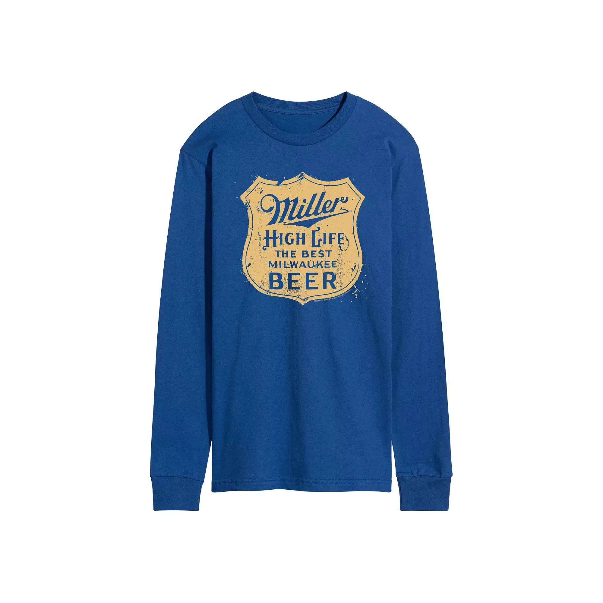 Mens Miller High Life Vintage Crest Long Sleeve Graphic Tee Product Image