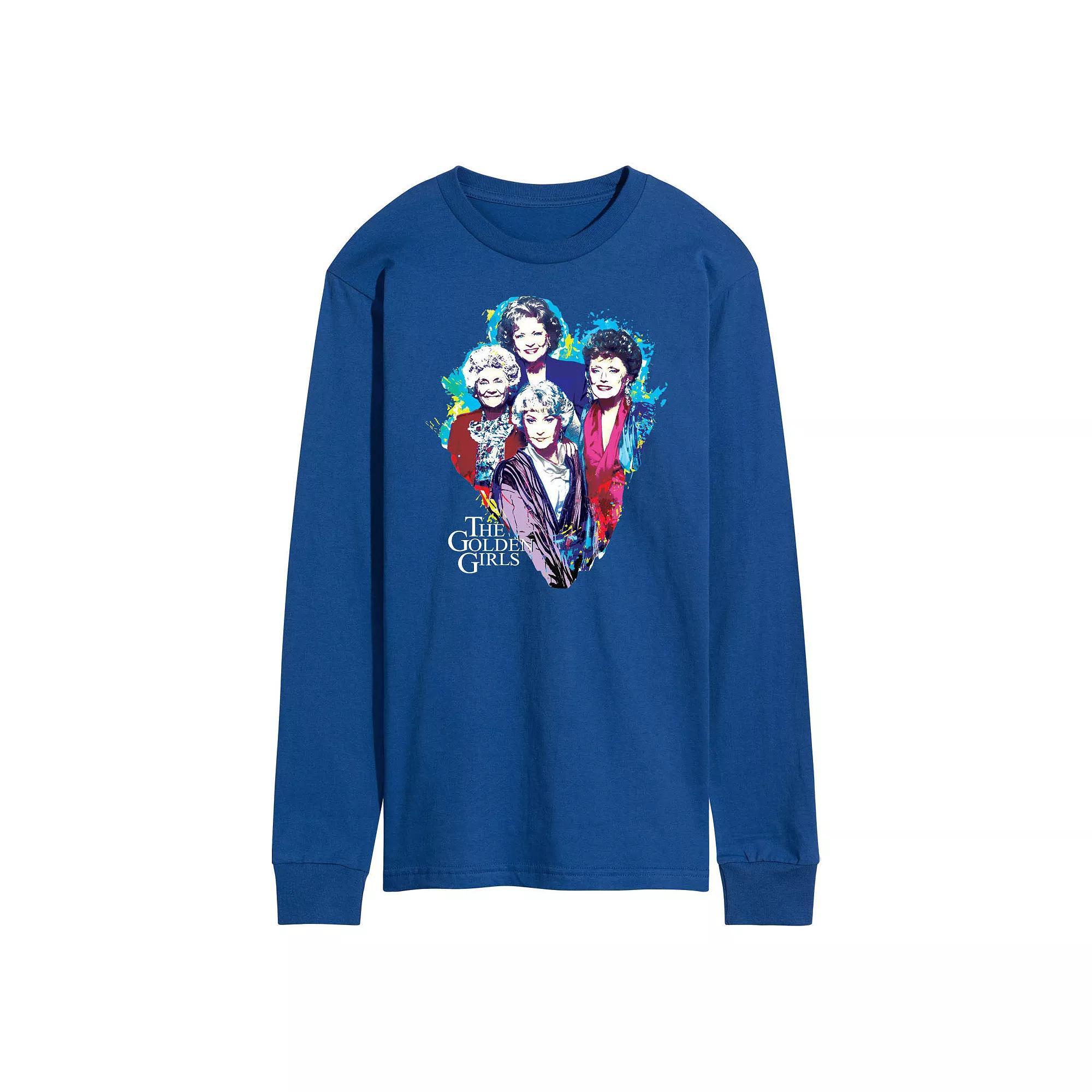 Mens Golden Girls Paint Splatter Long Sleeve Tee Product Image