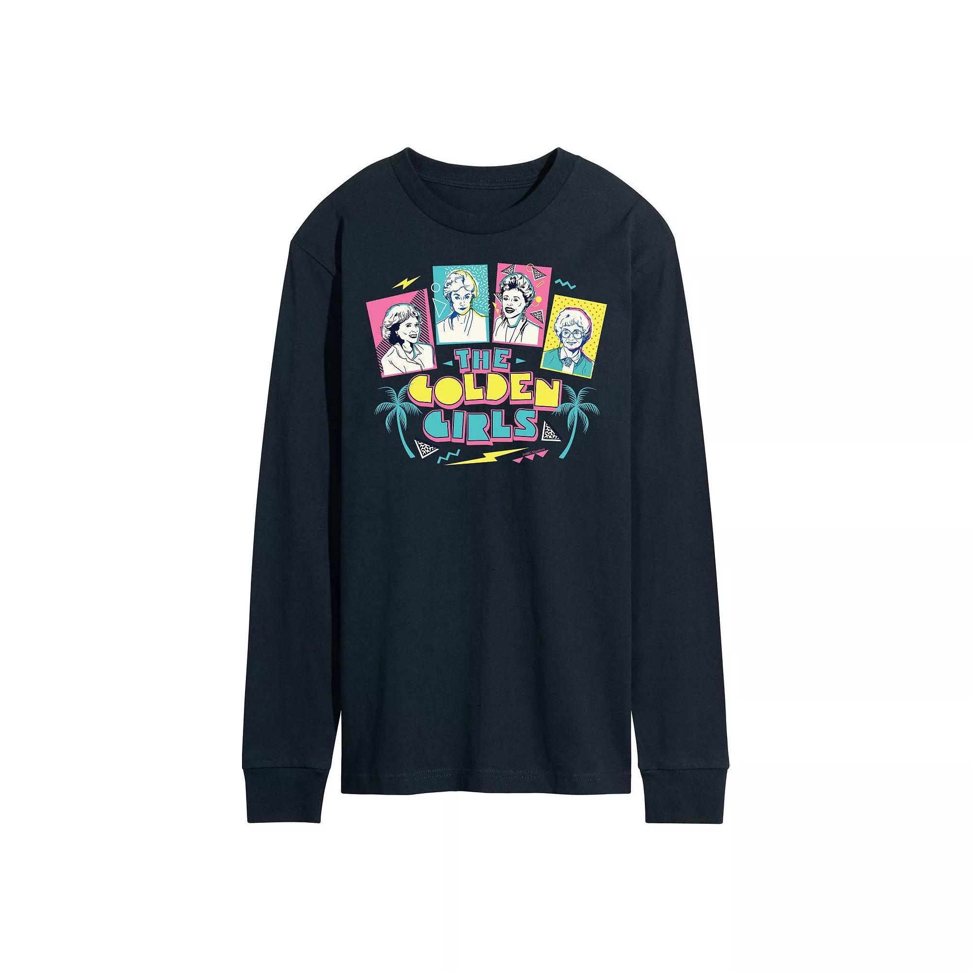 Mens Golden Girls Retro Long Sleeve Tee Blue Product Image