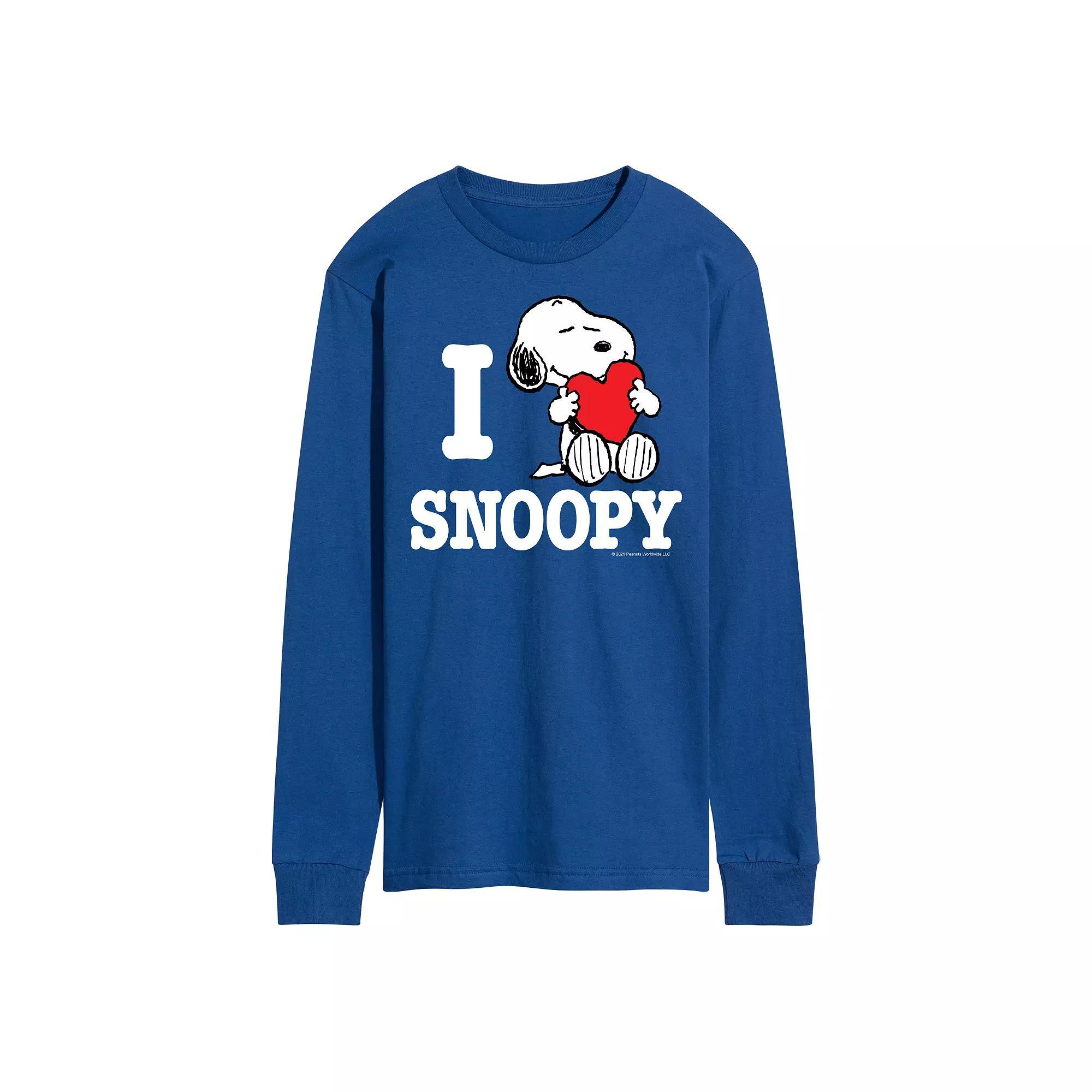 Mens Peanuts I Love Snoopy Long Sleeve Tee Product Image