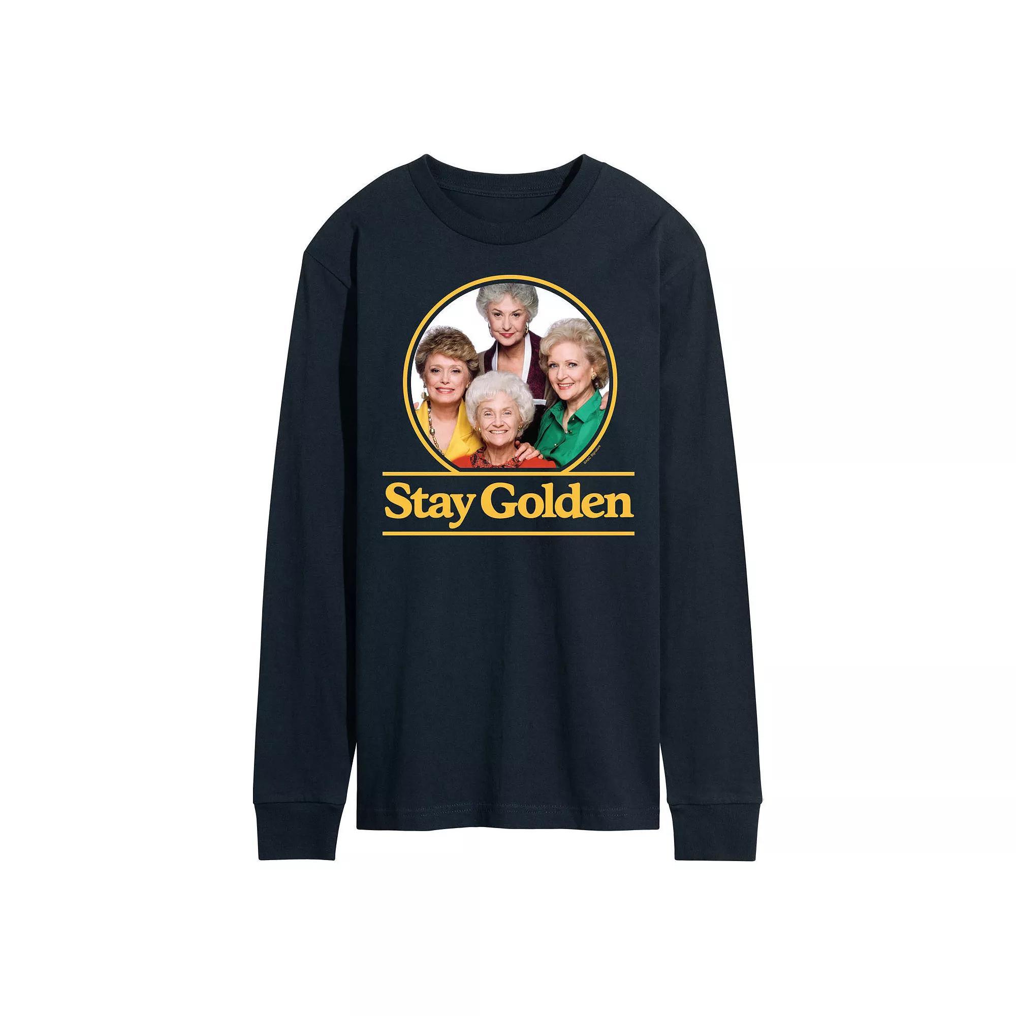 Mens Golden Girls Stay Golden Long Sleeve Tee Blue Product Image