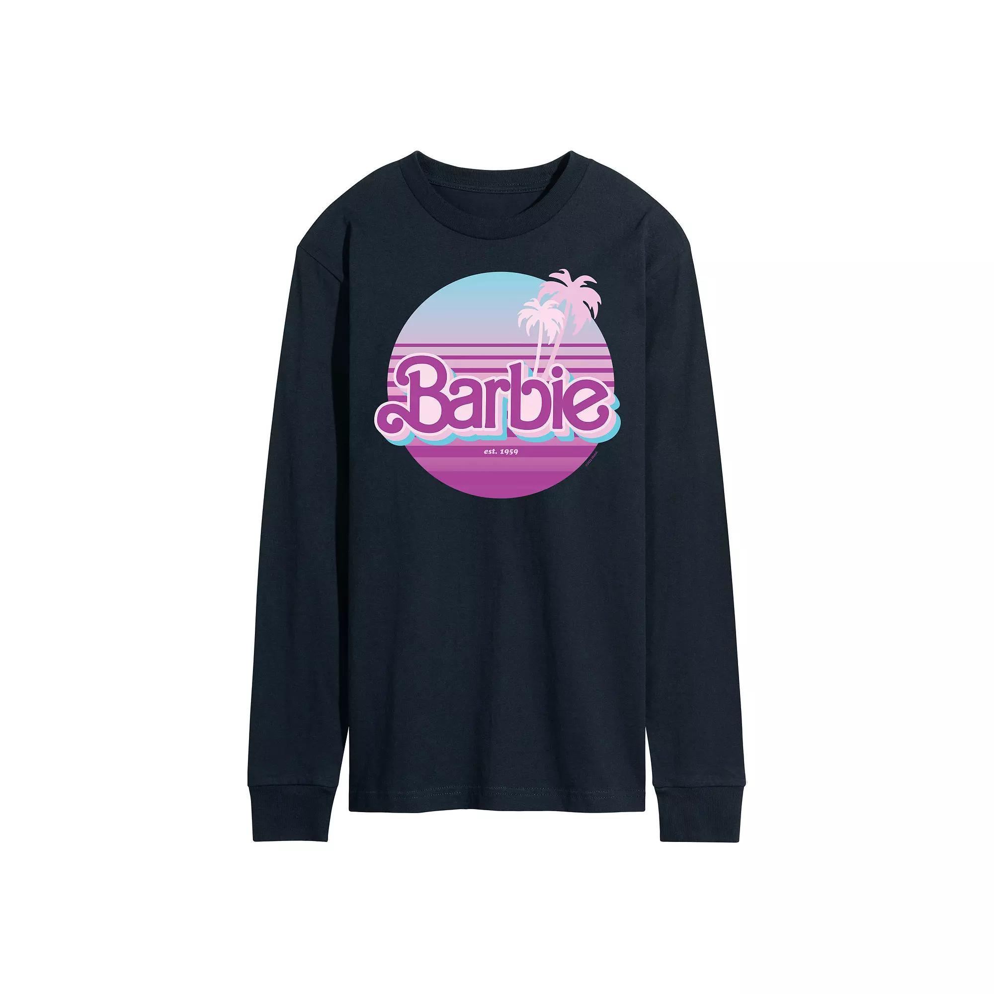 Mens Barbie Dream Summer Retro Sunset Long Sleeve Blue Product Image
