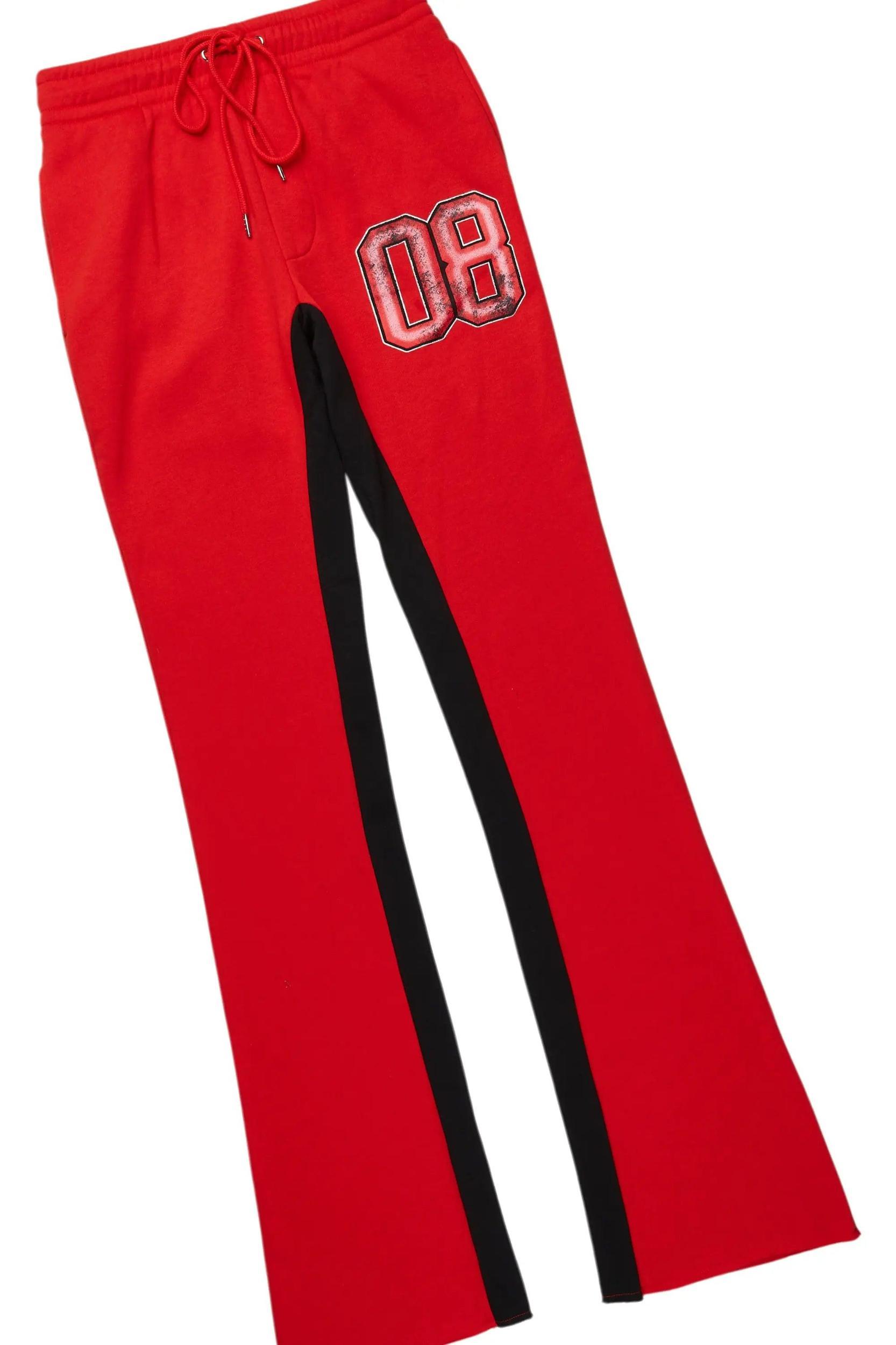 Fields Black/Red Double Layer T-Shirt/Baggy Pant Set Male Product Image
