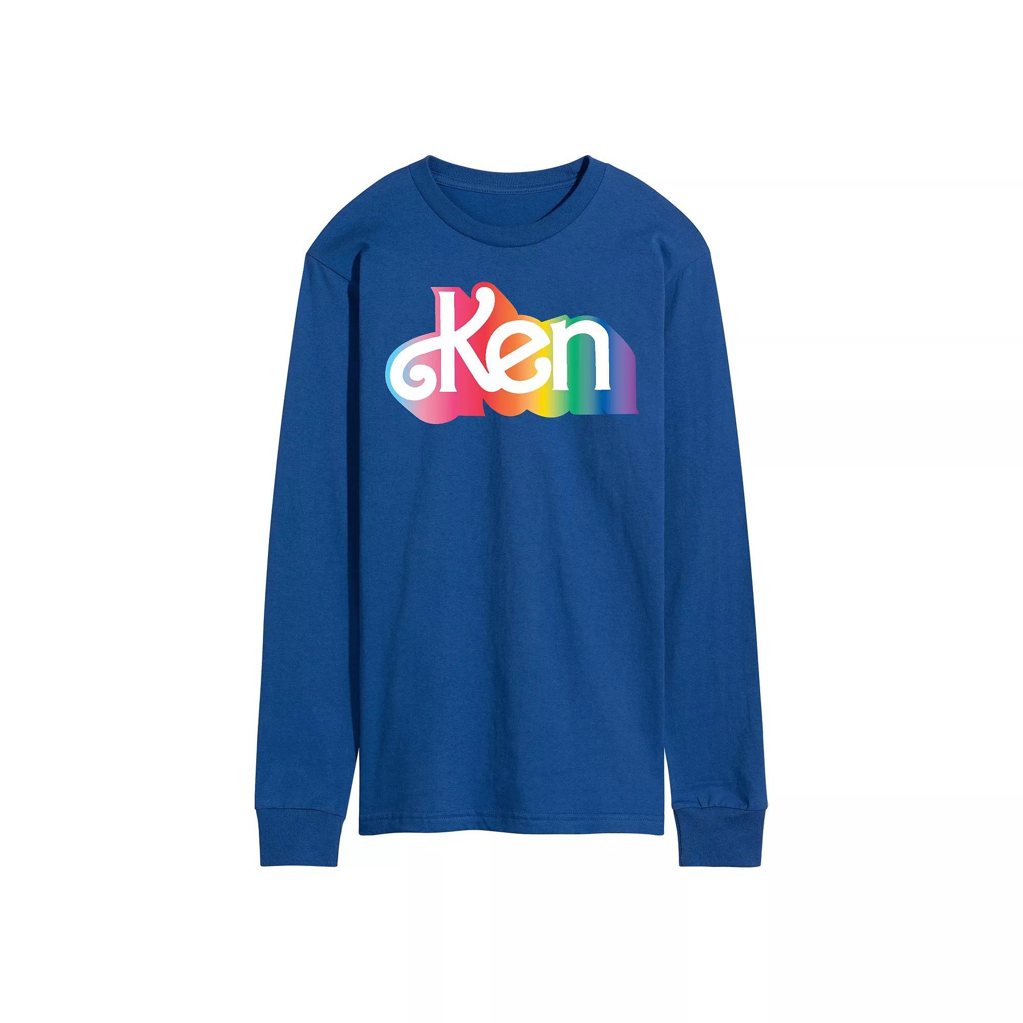 Mens Barbie Ken Logo Long Sleeve Graphic Tee Product Image