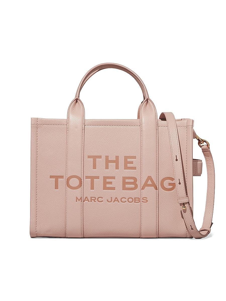 Womens The Leather Medium Tote Bag Product Image